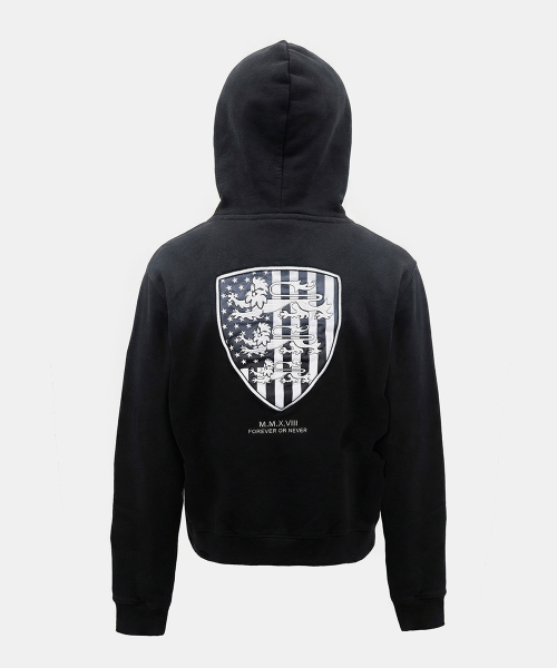 Shield Old Glory Hood - Dusty Black - 실드 올드 글로리 후드 - 더스티블랙