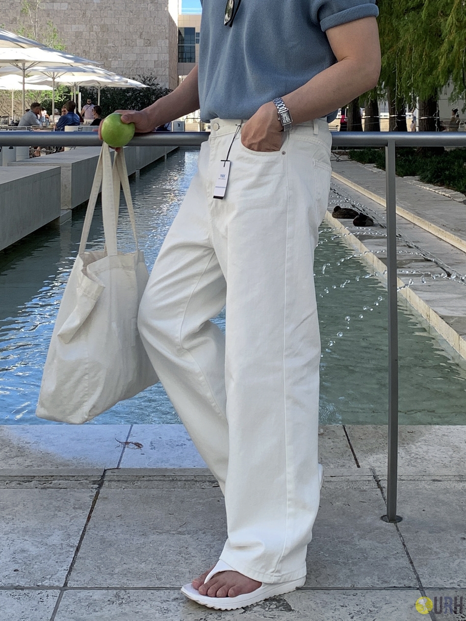 【100%保證韓國直送】日常必備純棉寬鬆後橡筋闊腿長褲 👖 [6 color] RL114983