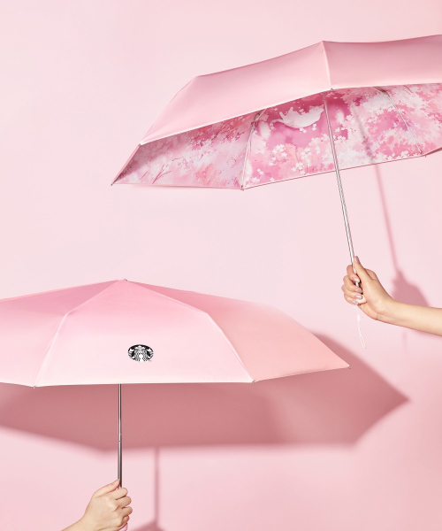 韓國 STARBUCKS Blooming 可可摺疊三段雨陽傘