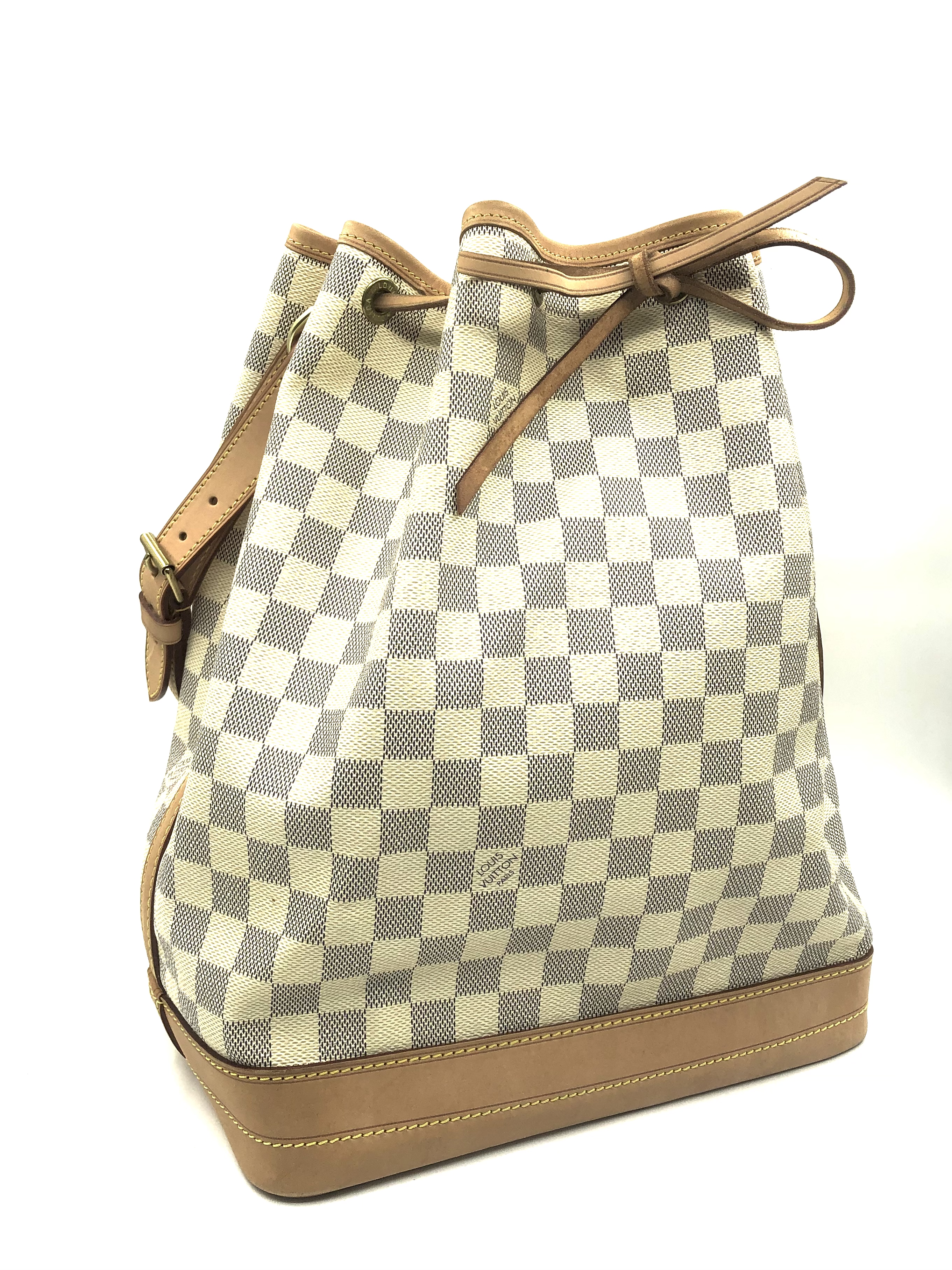 Pre-owned Louis Vuitton Noe Damier Azur Coated Canvas with Gold Hardware