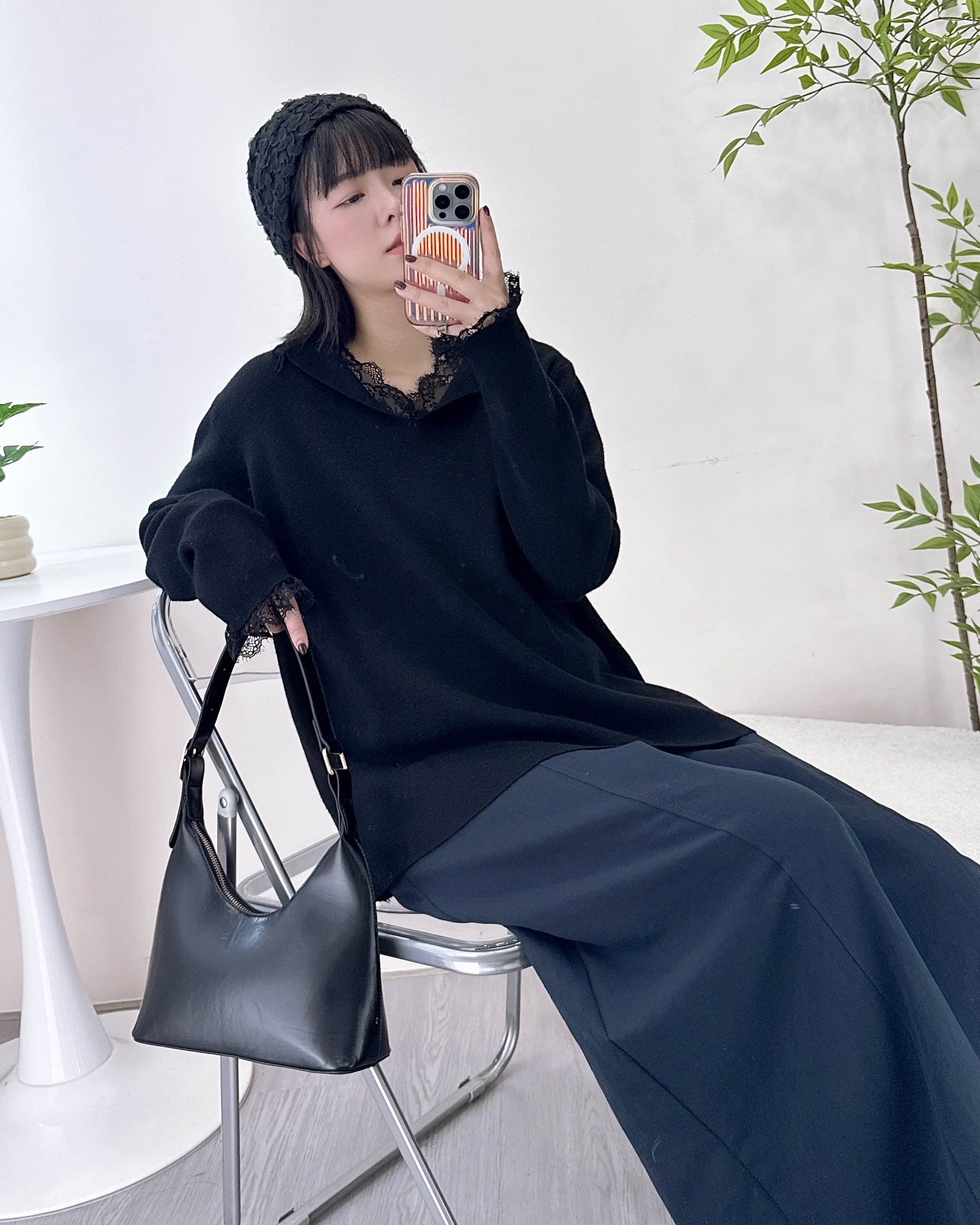 拼蕾絲極柔軟棉花糖針織 2色