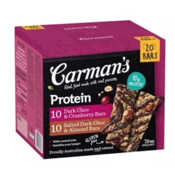 澳洲Costco Carman's Gourmet Protein Bars (40 g x 20 pk) 