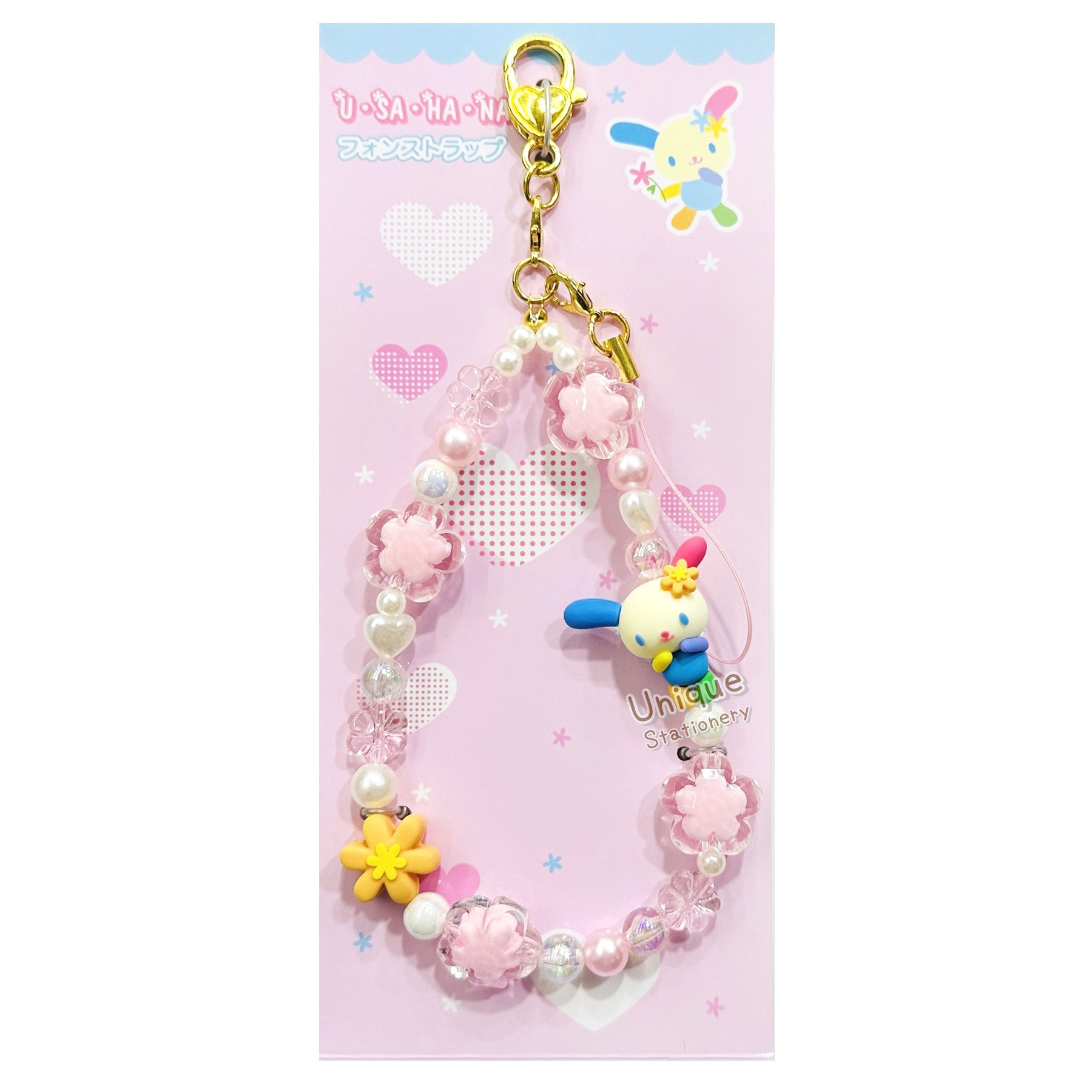 現貨｜Sanrio Usahana 彩耳兔 日版 串珠 手機掛繩 (US06-01)