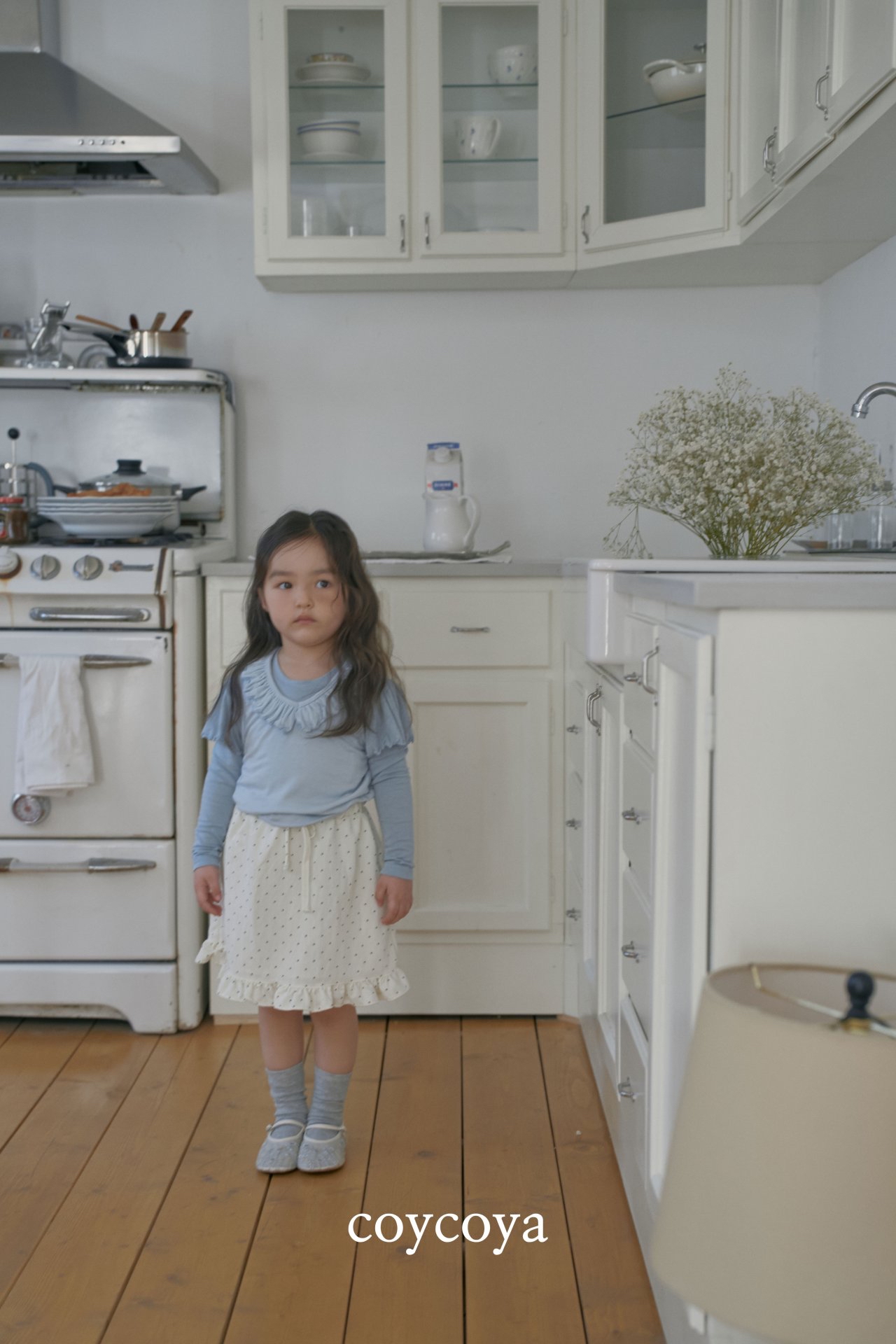 🌸預訂 韓國直送🌸🇰🇷COYCOYA兩色彈性翼形褶皺長袖上衣