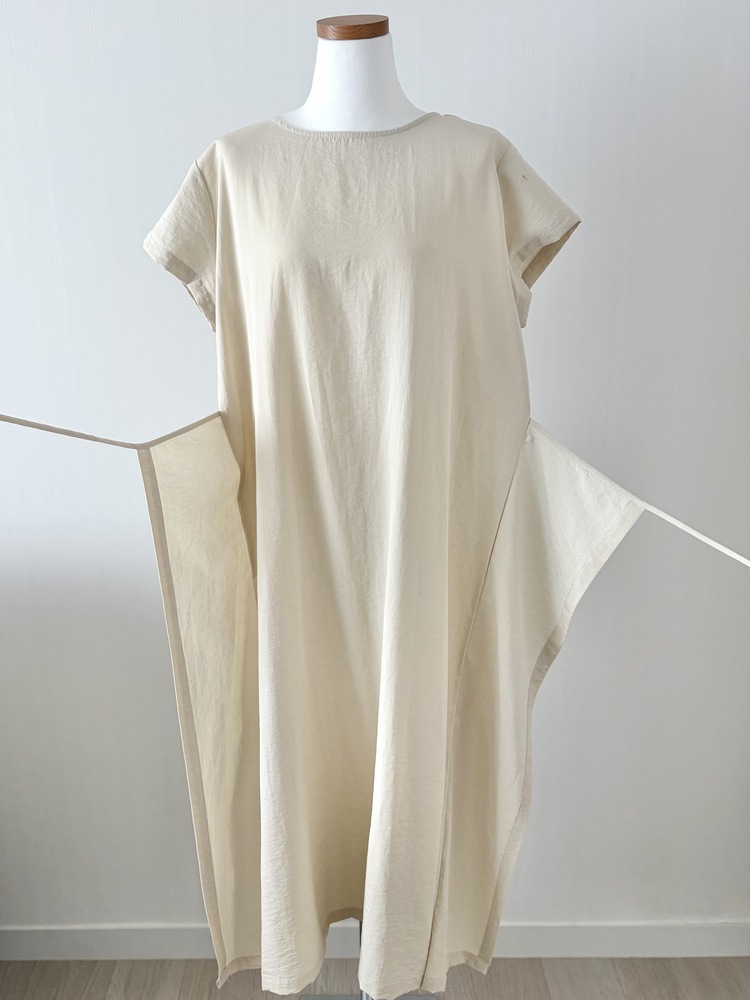 The Timeless Wrap Dress (Beige)