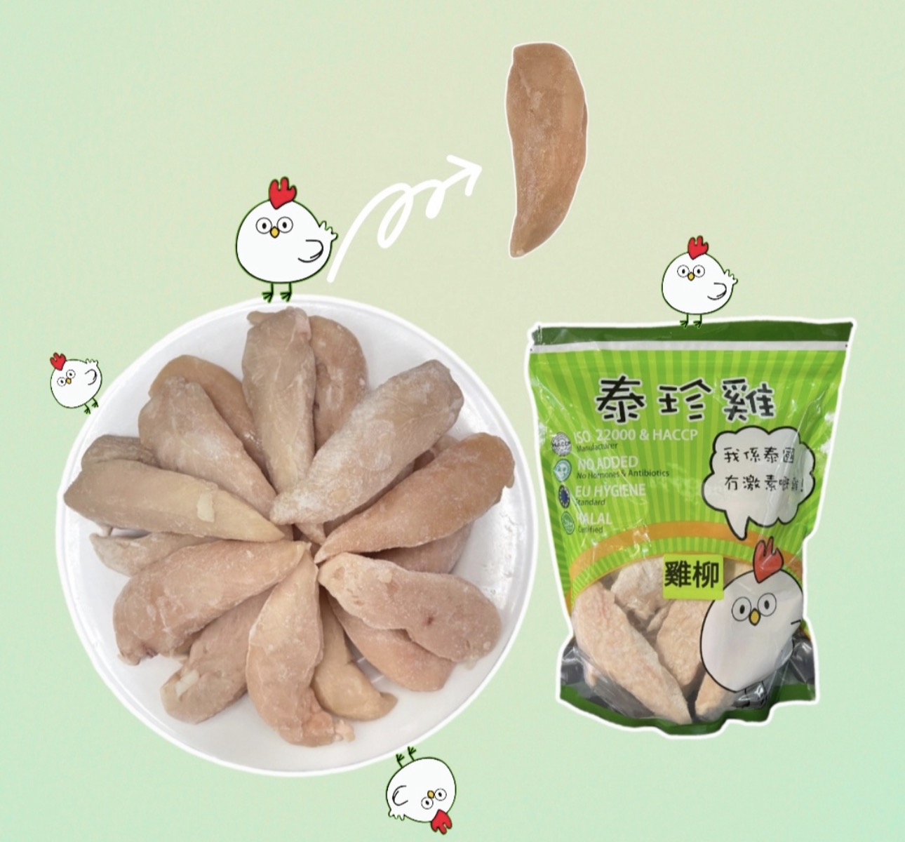 泰國無激素泰珍雞雞柳（2磅裝）