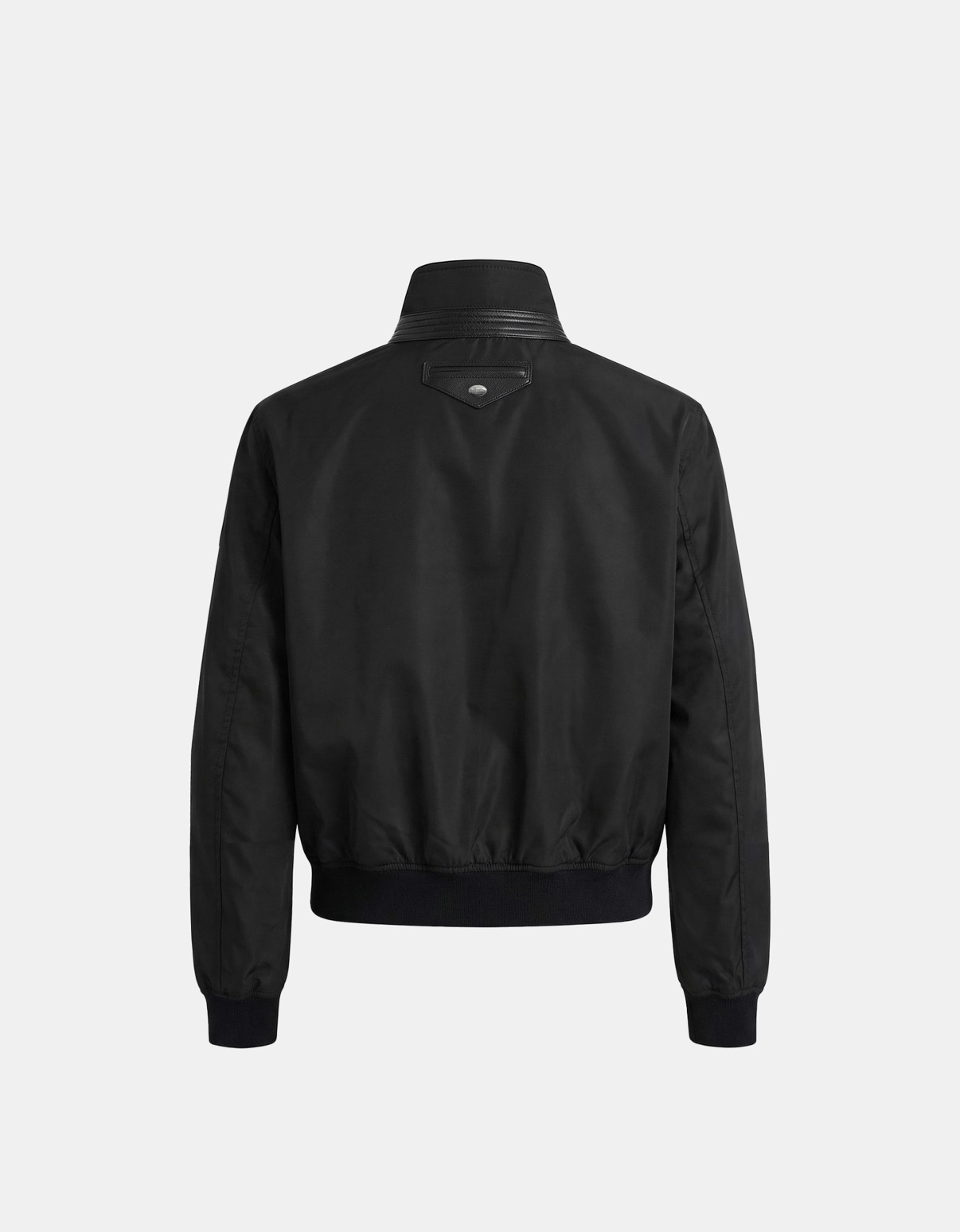 BADBLOOD [w-jkt26-037] Contour Technical Leather Panel High-Neck Jacket - Black