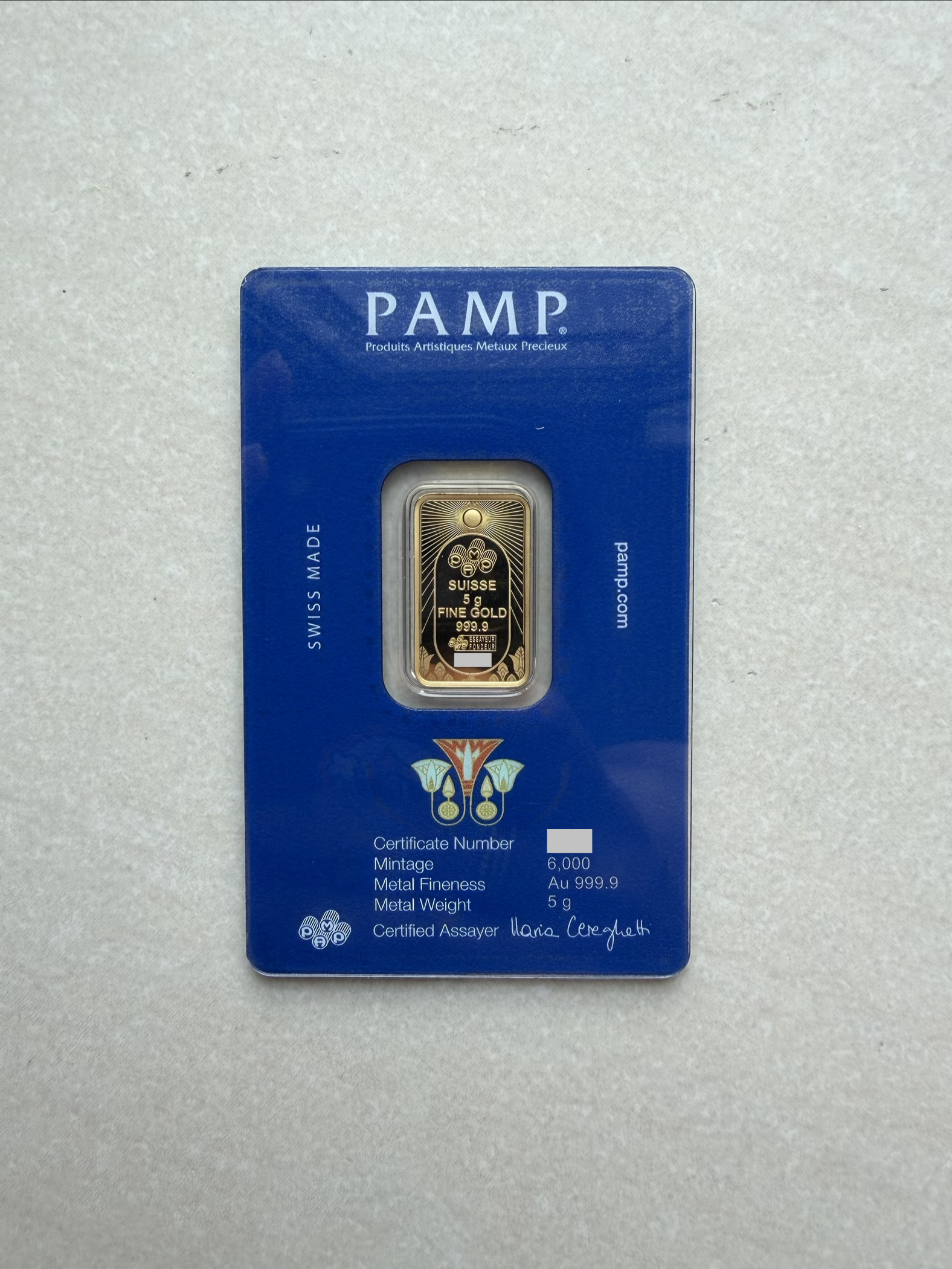 PAMP Lucky Scarab 5g 🇨🇭Swiss Fine Gold Bar Emas 999.9 埃及圣甲虫