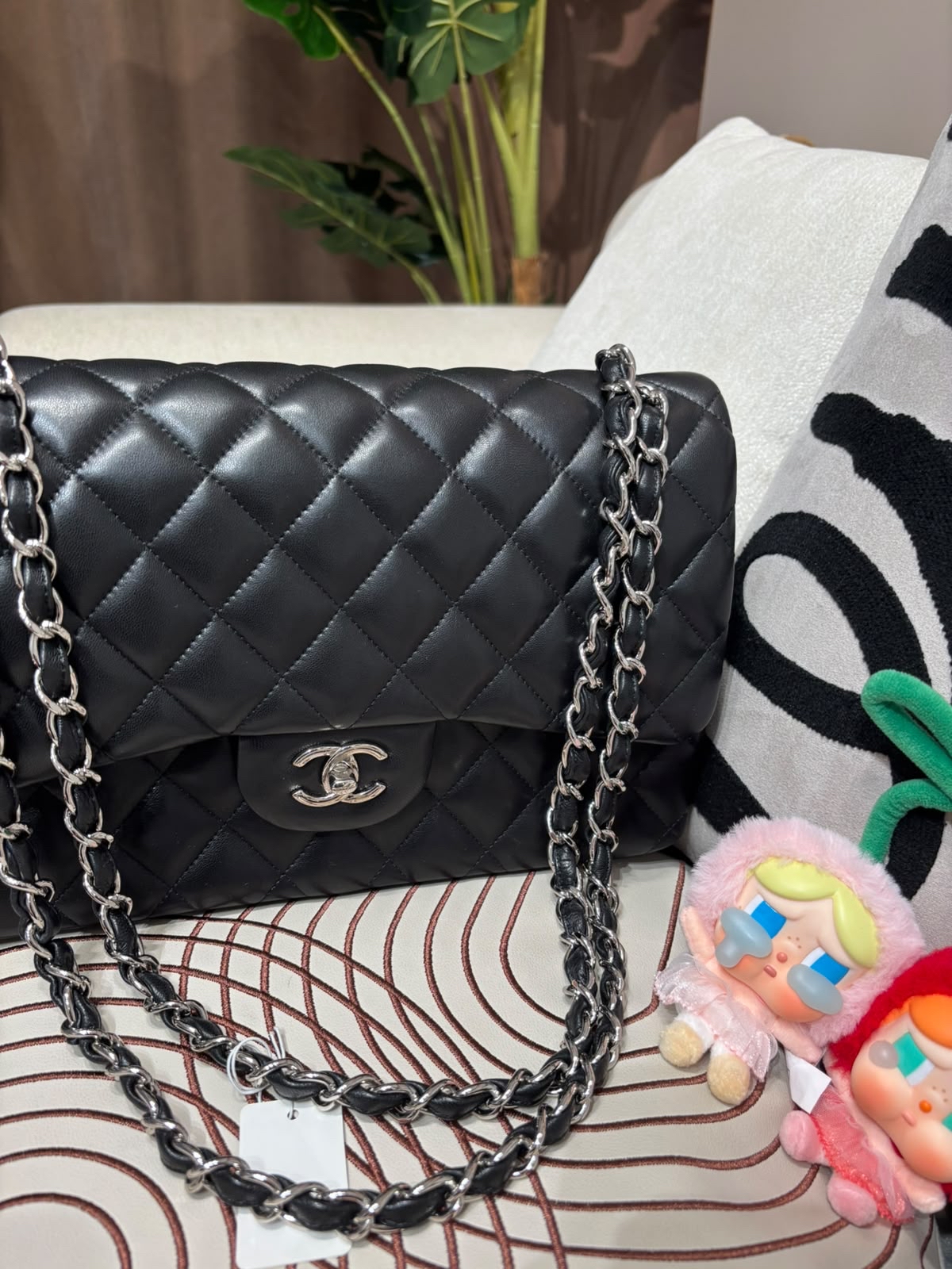 Chanel classic flap 30 A58600 cf30 jumbo lambskin 100%Authentic,98%new ✅card ✅dust bag ✅box 