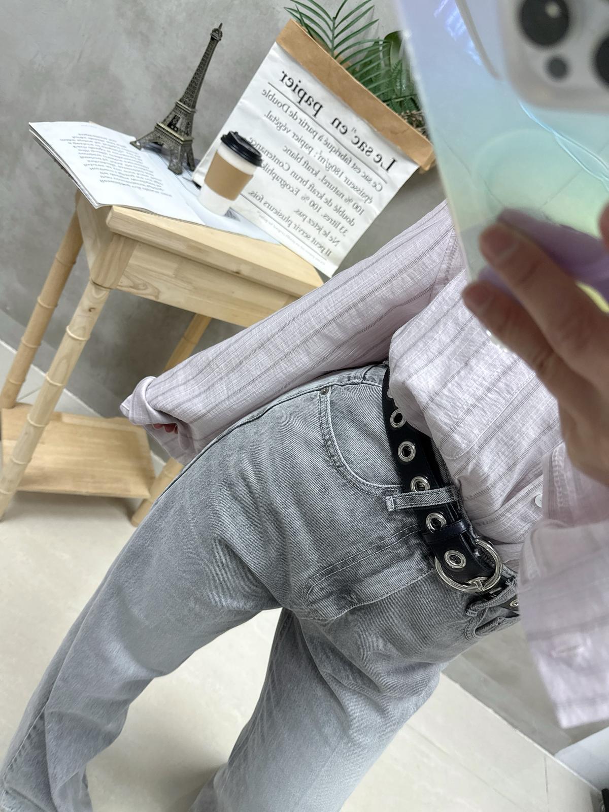 B07 拼色條子恤衫