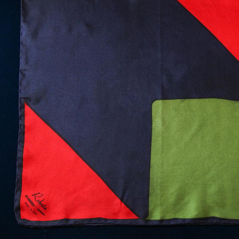 1980s VIntage Roberta Di Camerino Made in Italy Colour Patch Scarf (FD030)