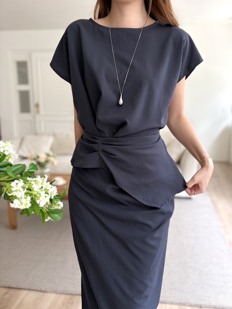 Lyra Ruched Set (Navy)