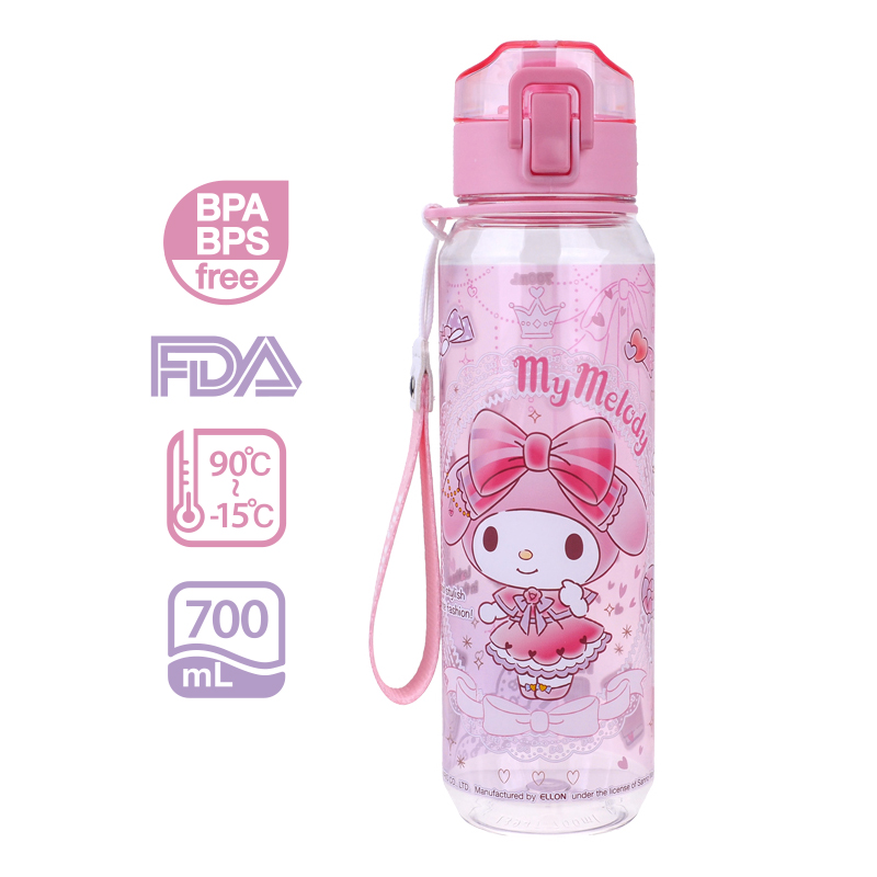 My Melody 700ml BPA & BPS Free Water Bottle with Strap 膠水樽連手繩