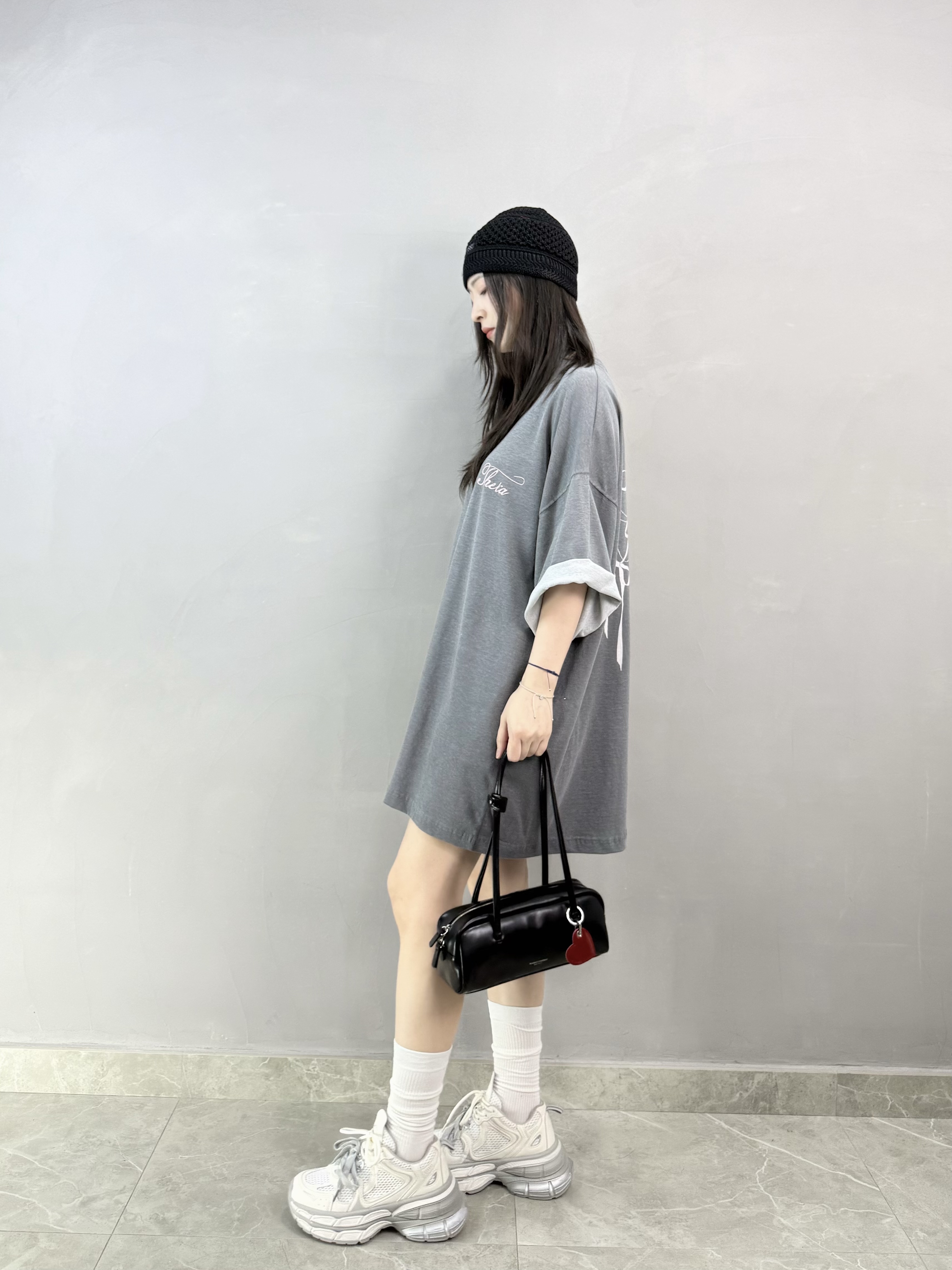 K75 蝴蝶結洗水棉Tee