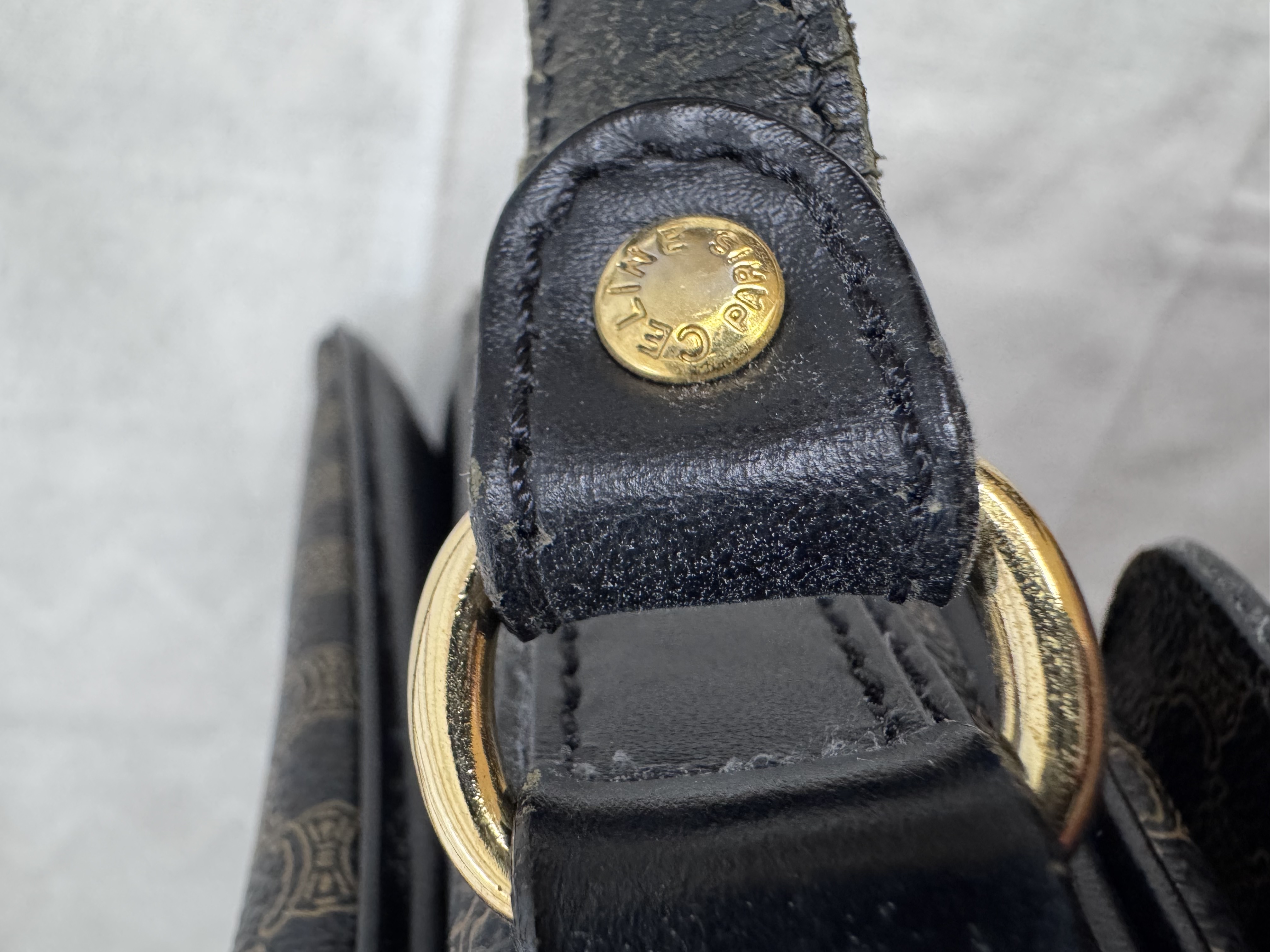 Celine Black Macadam Shoulder Bag