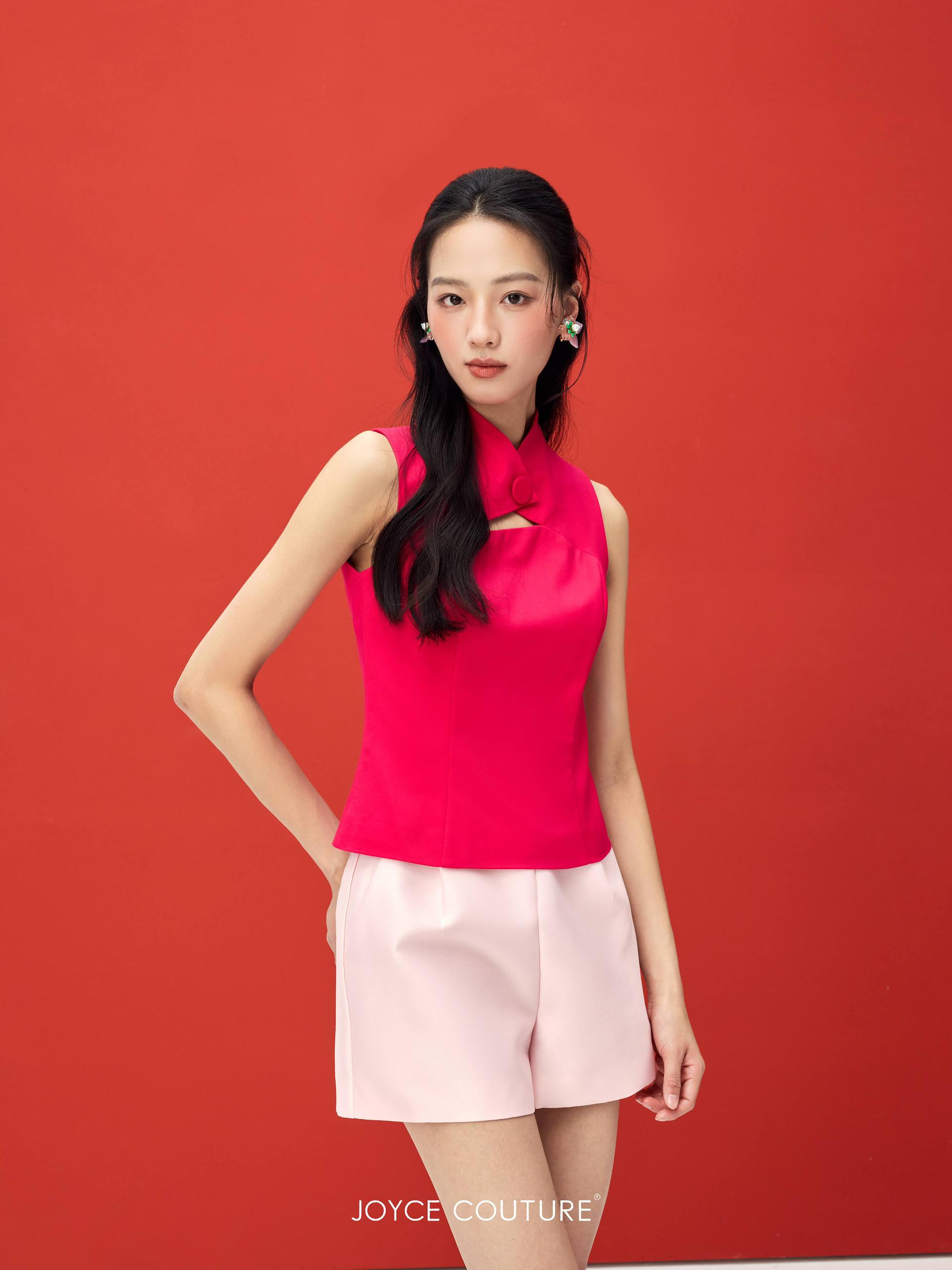 无袖前面露胸上衣 T0757