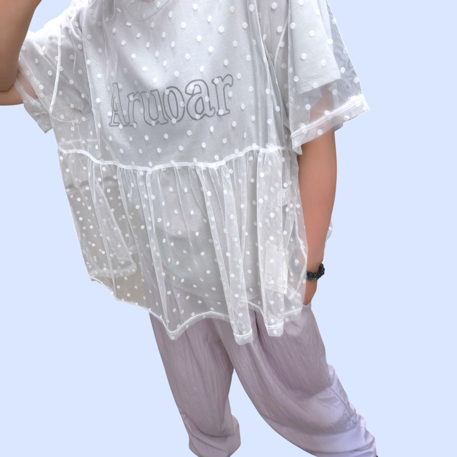 221366 波點紗Tee