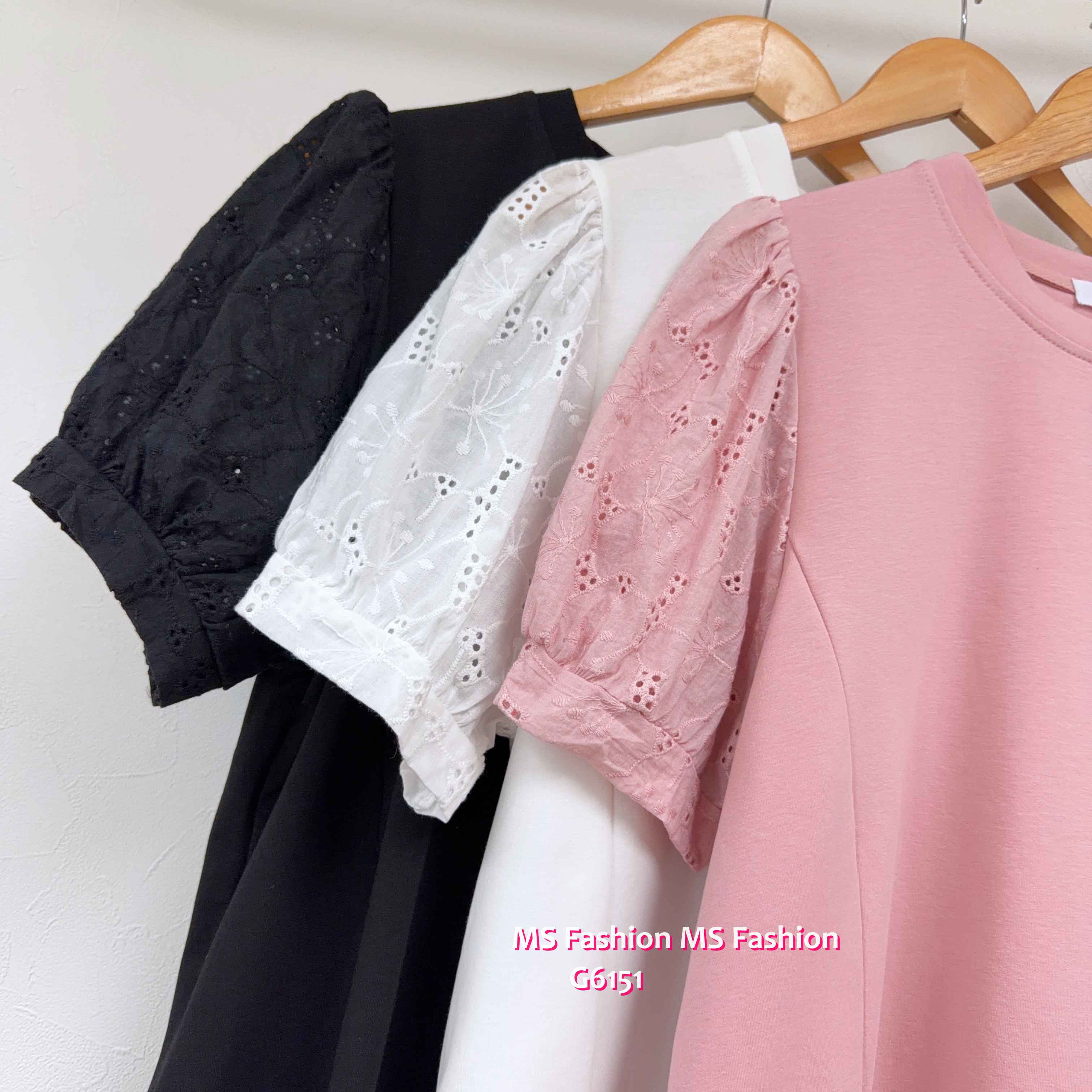 G6151 韓國🇰🇷淨色通花top