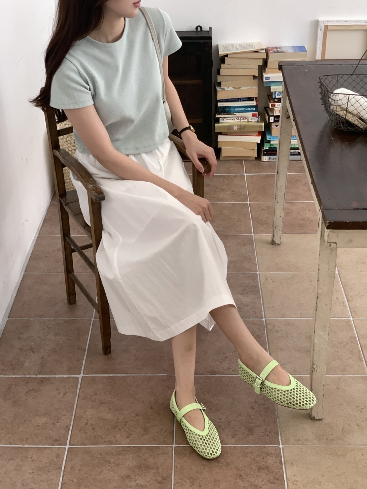 Net Mary Jane Ballet Flats (6 colors)