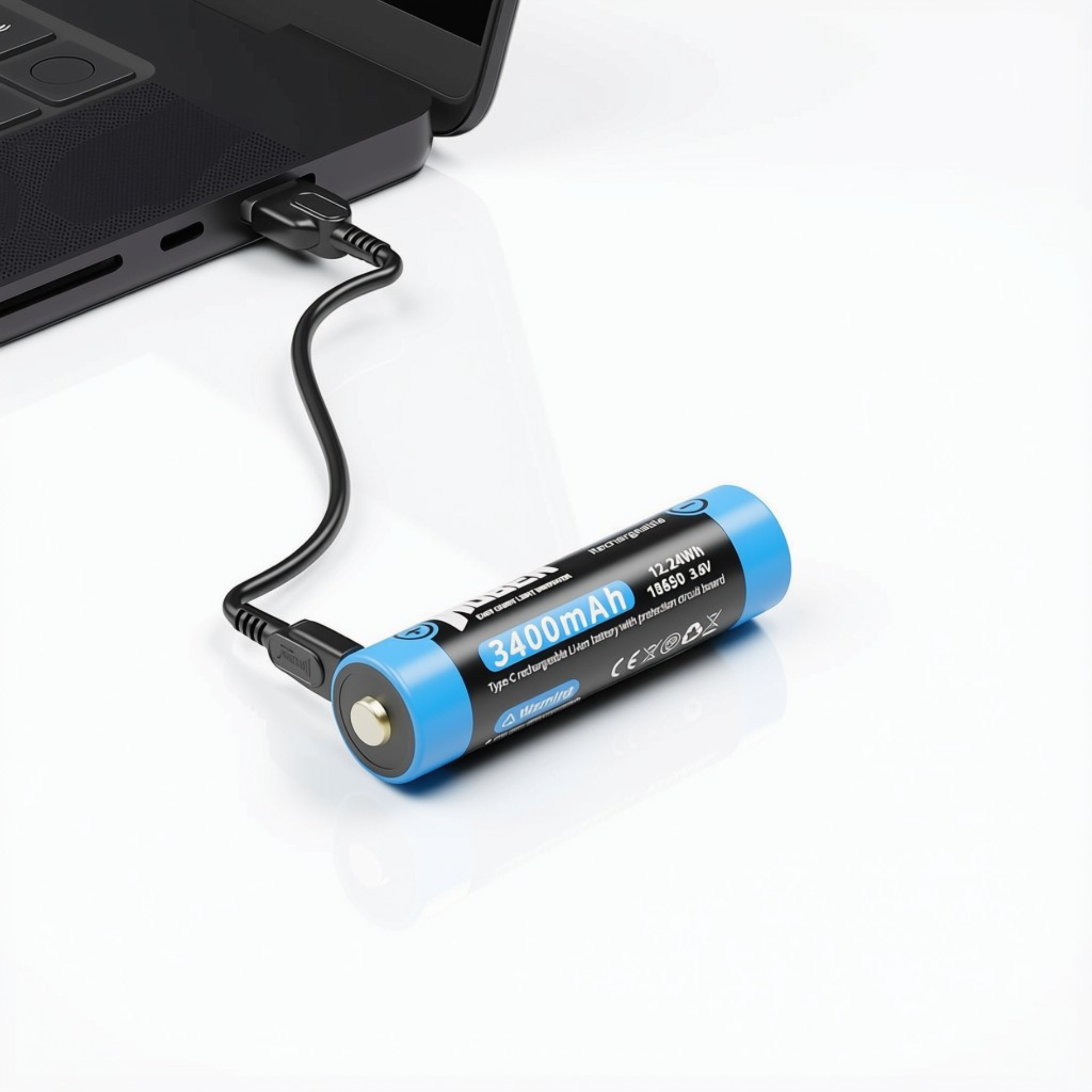 Wuben ABE3400R 18650 TypeC充電電池