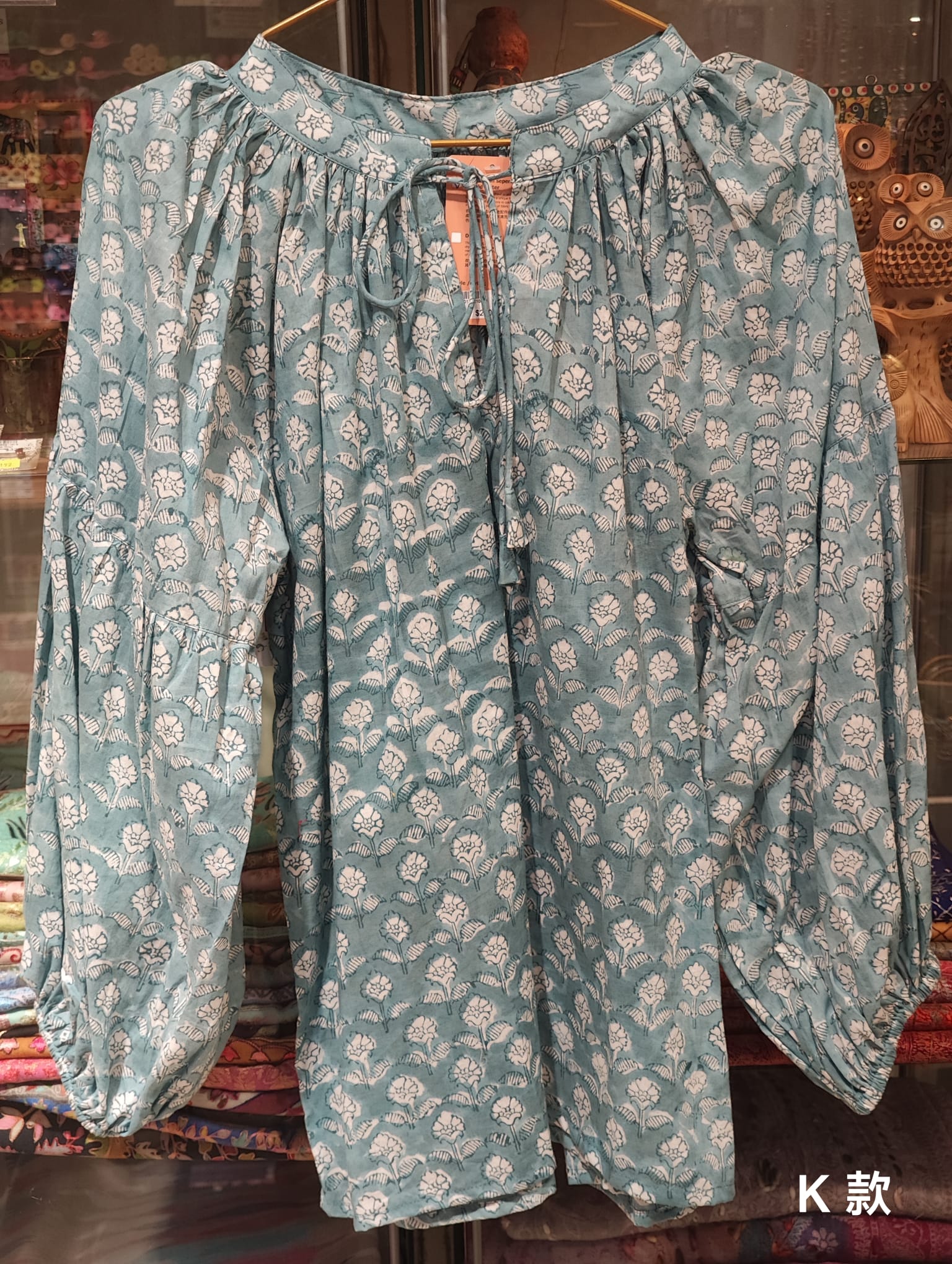 印度木刻印花純綿上衣