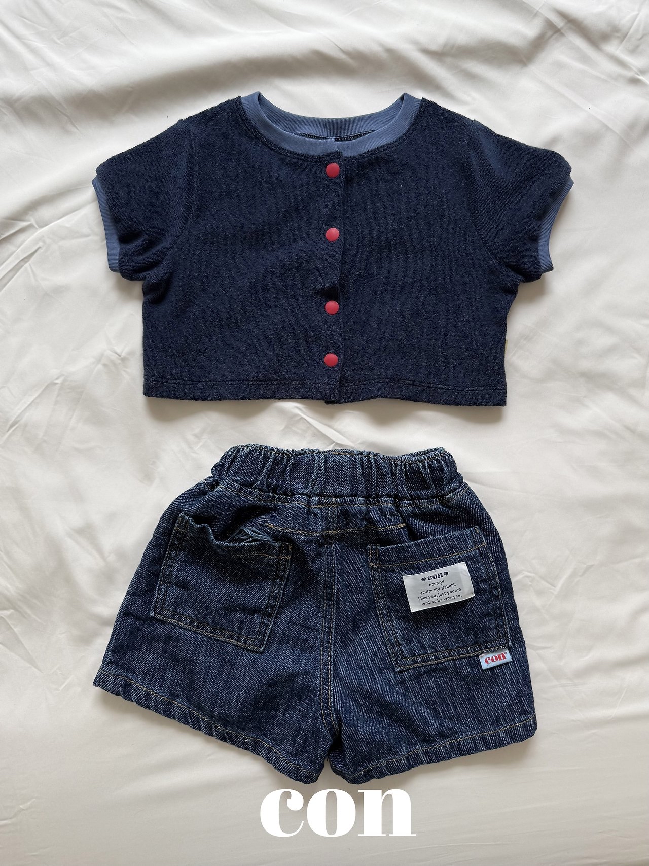 Con | 2way cardigan (Navy size4(97-107)