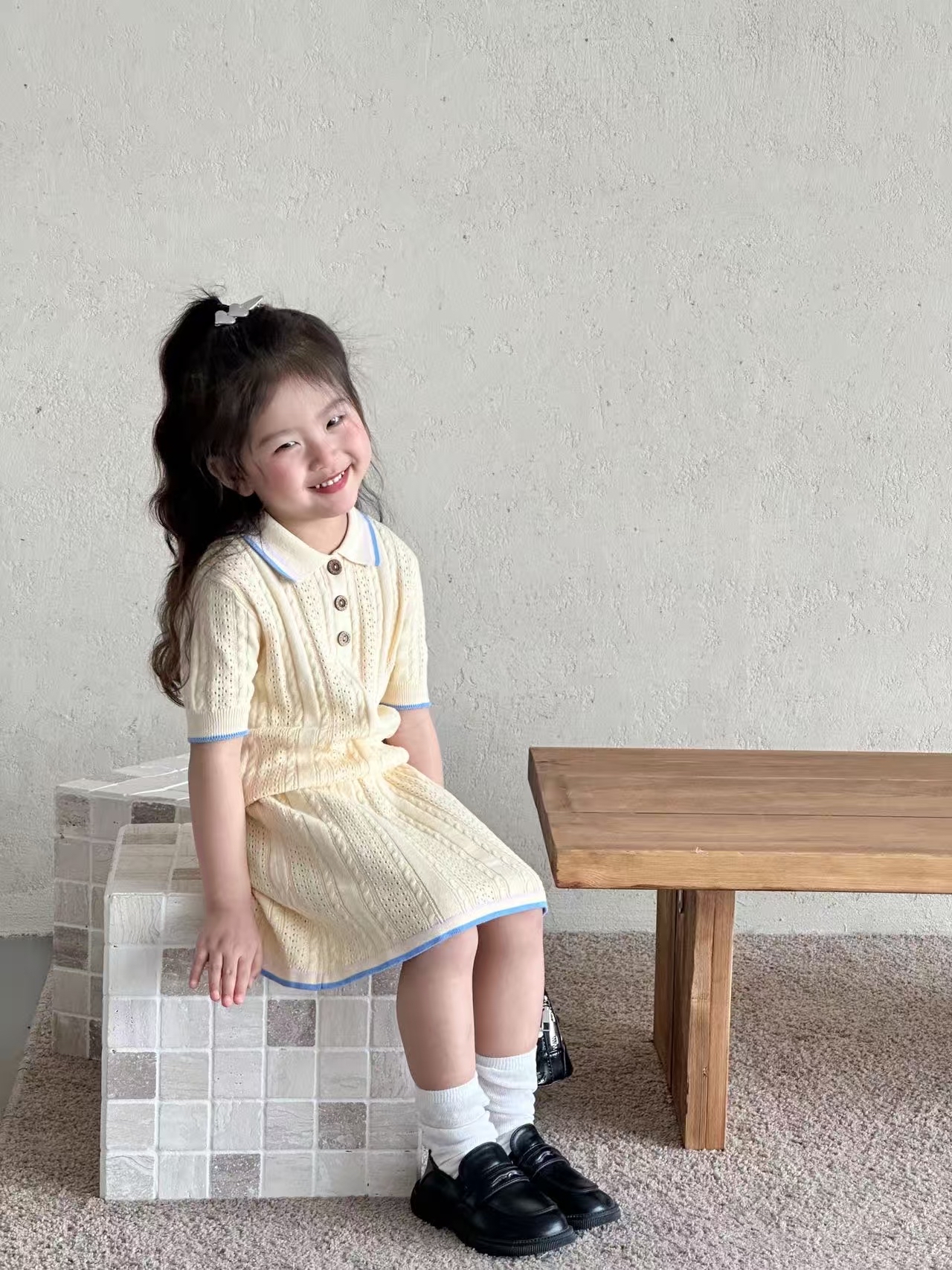 0681 KP同款針織Polo套裝