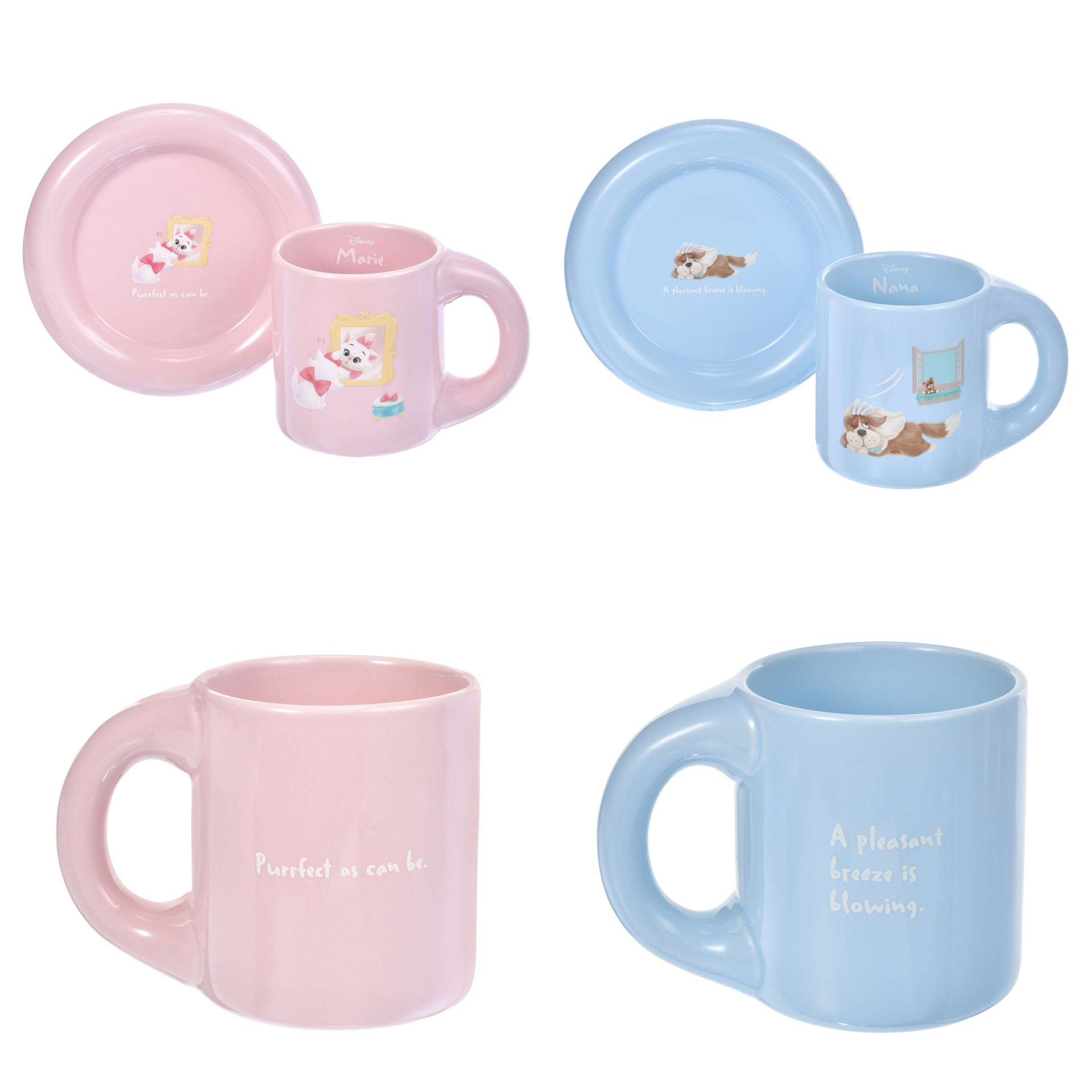 日本預訂📍 日本DISNEY FLUFFY ANIMAL系列 - 陶瓷水杯連碟 6/10日本開售