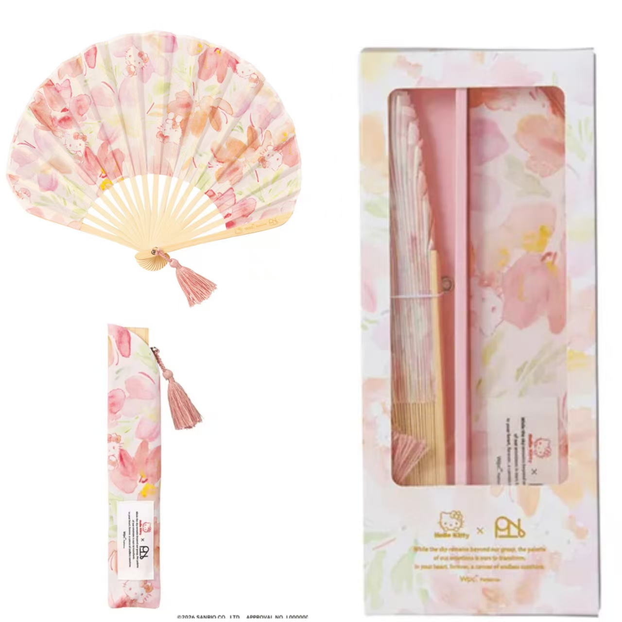 日本直送 Wpc. x Sanrio Characters 折疊扇