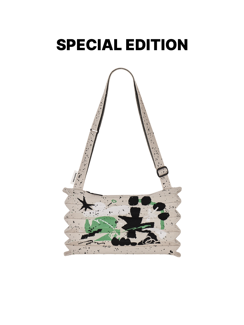 PLEATSMAMA New Sacoche Bag Bultina Market Edition Grey