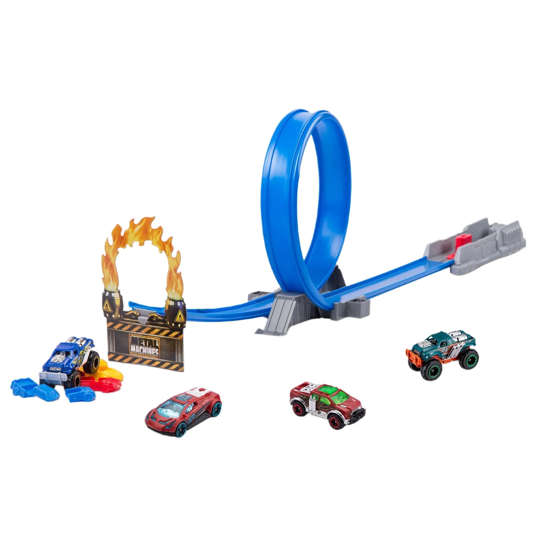 ZURU Metal Machines 賽車軌道 Loop Loop 跳環賽道 發射車套裝 3車版本 兒童車仔玩具