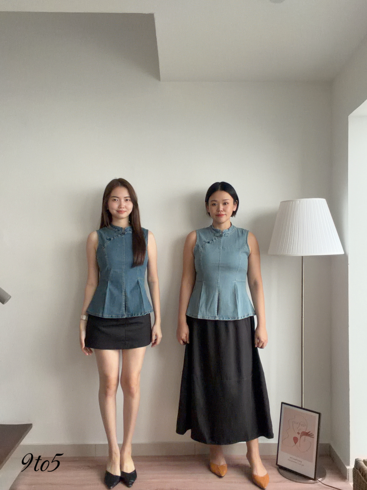 T4506 CNY sleeveless denim top - 3 shades