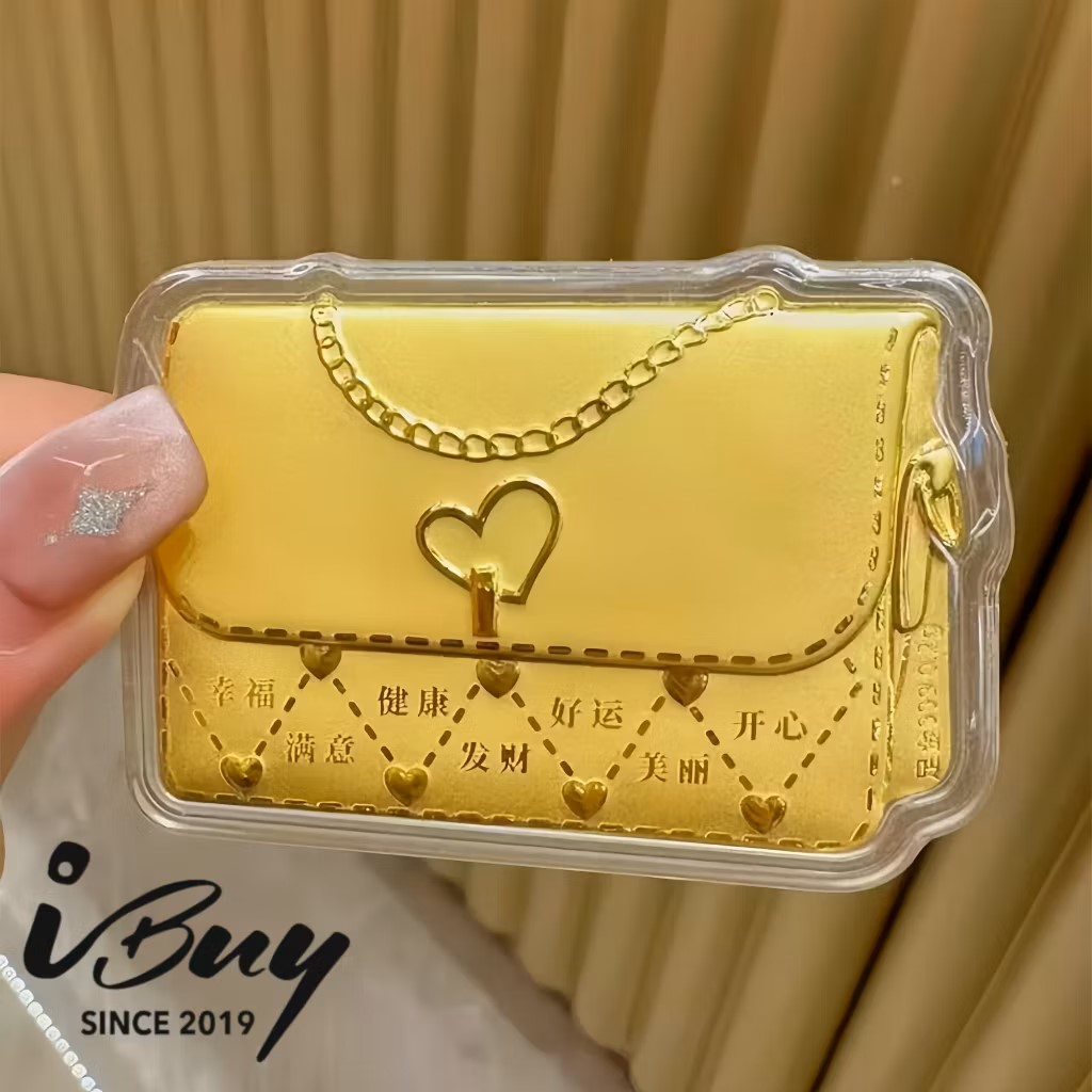 999 GOLD PLATE LUCKY WORDS BAG 999 金 吉言包包