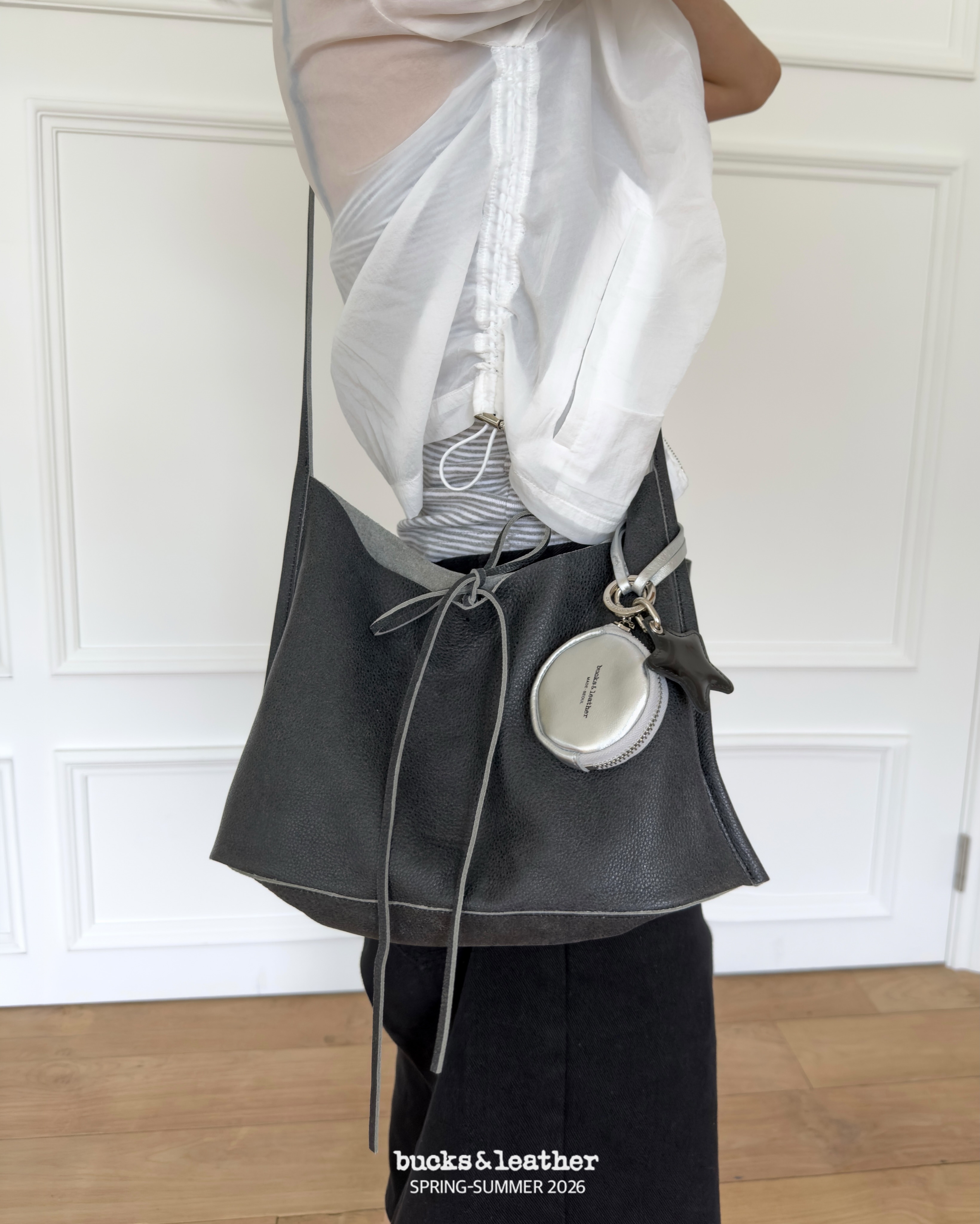 【26SS 】預訂_Flat Cross Bag By Bucks & leather