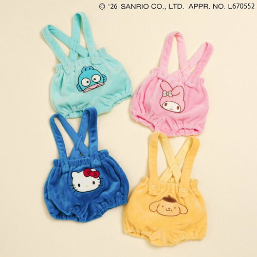 🆕【⭐訂購⭐】🌀 🇯🇵 日本直送🇯🇵 #Sanrio 可愛刺繡圖案 絨毛 背帶燈籠褲［4款選］🌀 [ELIA-0015]