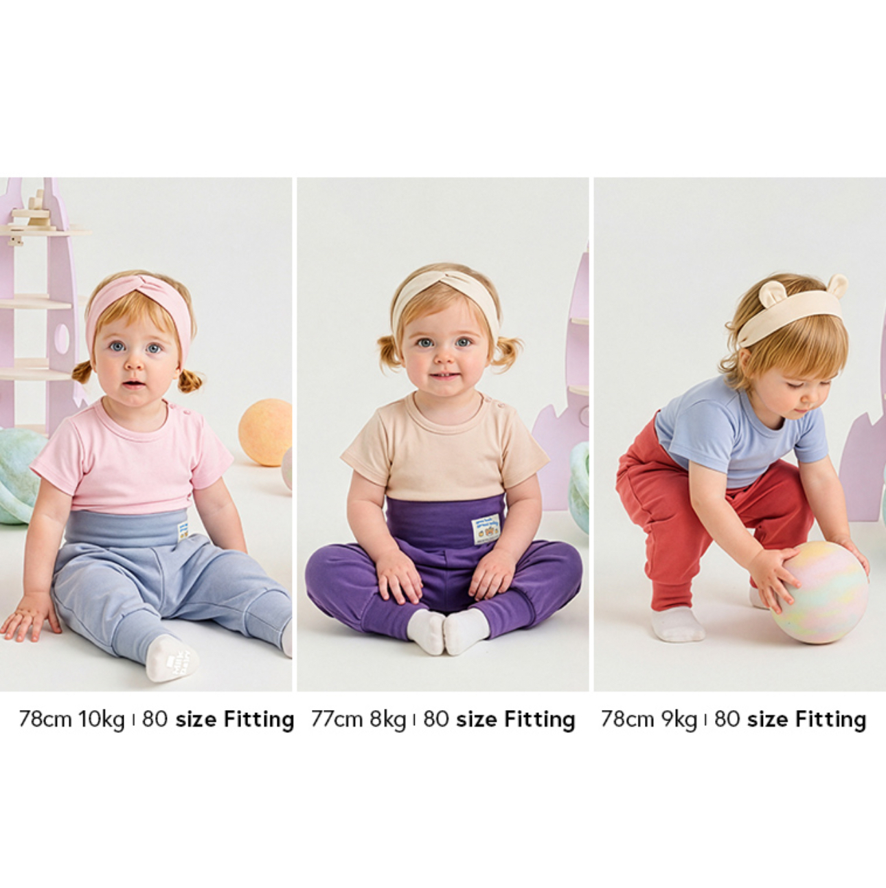 ☀️預訂 韓國直送☀️🇰🇷Milk Baby三色撞色小熊標籤短袖包腹家居服上下套裝