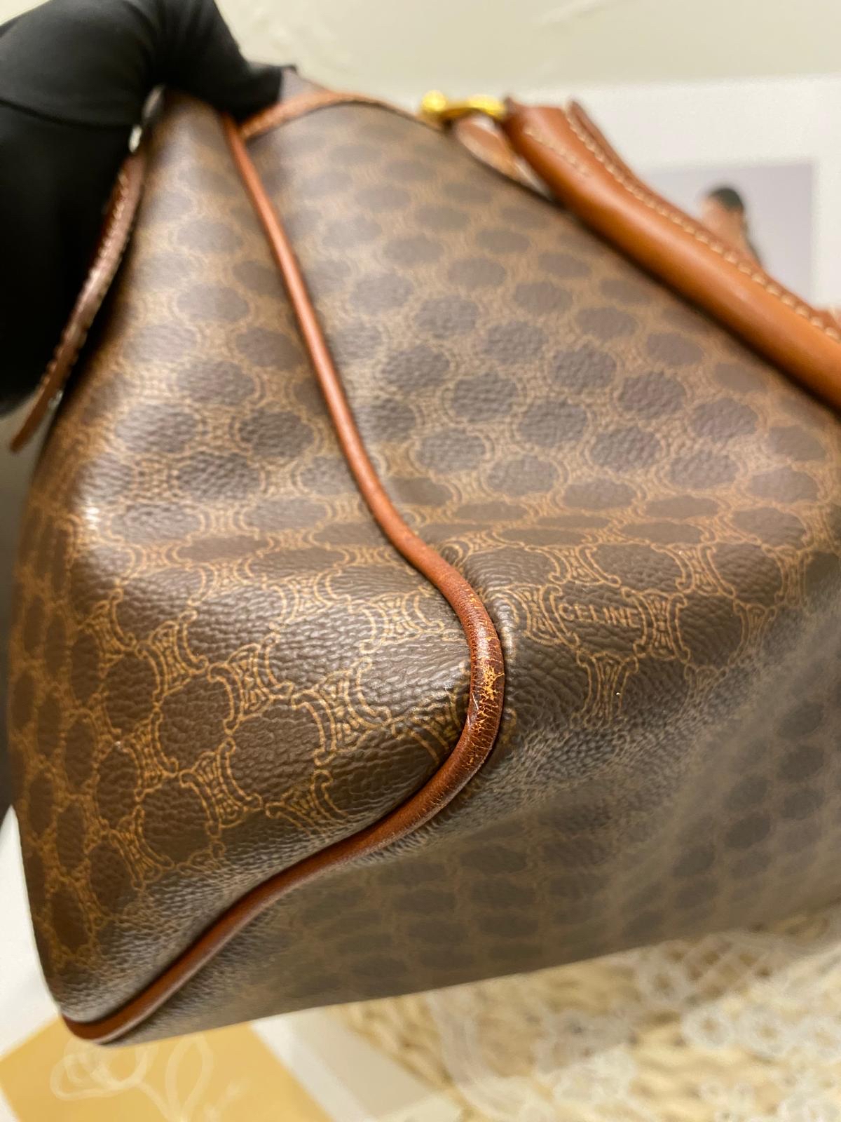 Celine Vintage Macadam Boston Bag