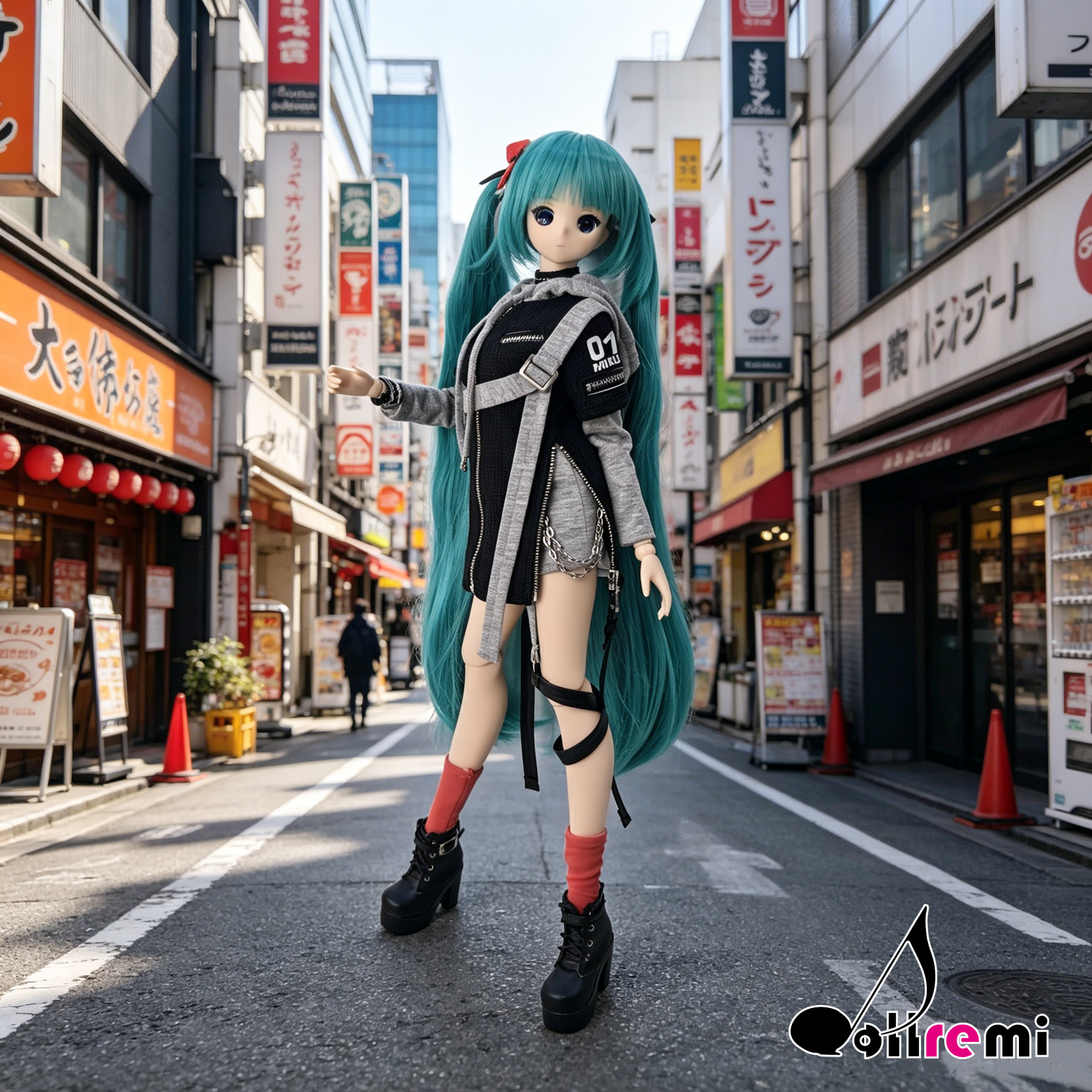 【dollremi】(DD0932) COS 初音未來 Hatsune Miku 朋克初音  Punk MIKU