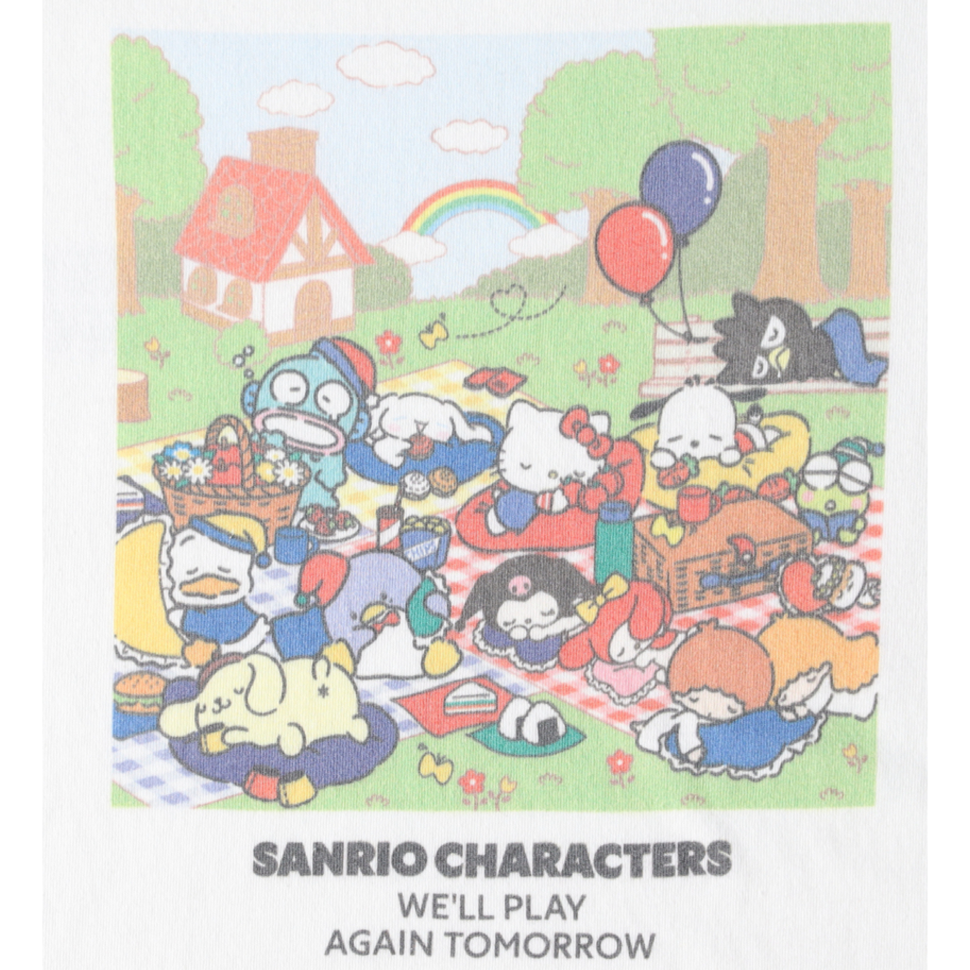 日本預訂📍日本Sanrio x Right On得意訓覺樣系列 - 背後圖案短袖Tee (大人/小童Size)