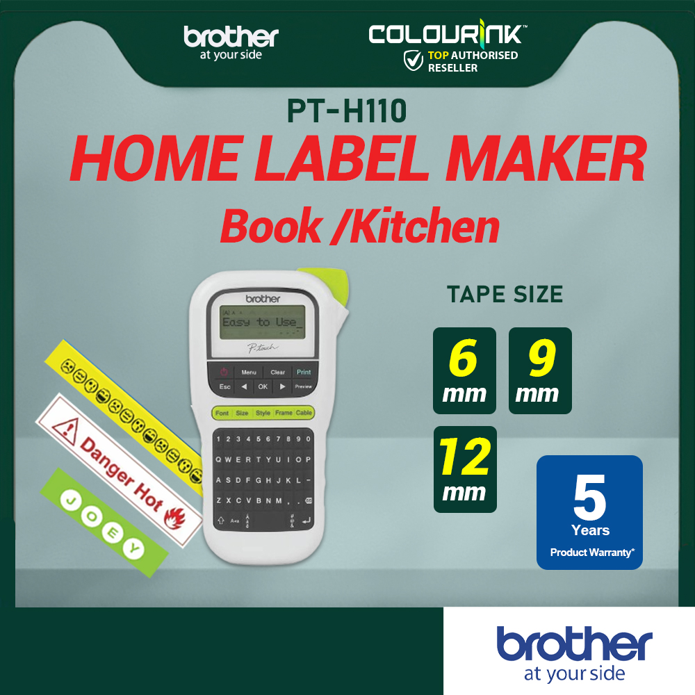 Brother P-Touch PT-H110 Portable Handheld Label Printer Laminated Sticker Machine PTH110 D210