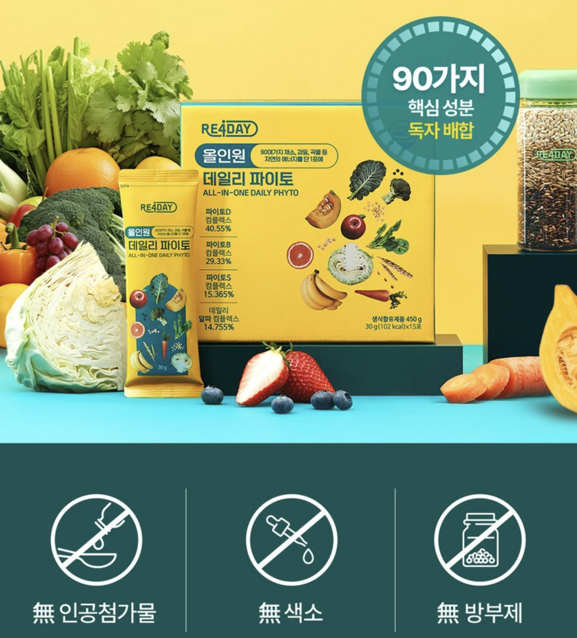 韓國 RE4DAY 全效植萃 綜合營養包 30包 / 盒｜ALL-IN-ONE DAILY PHYTO