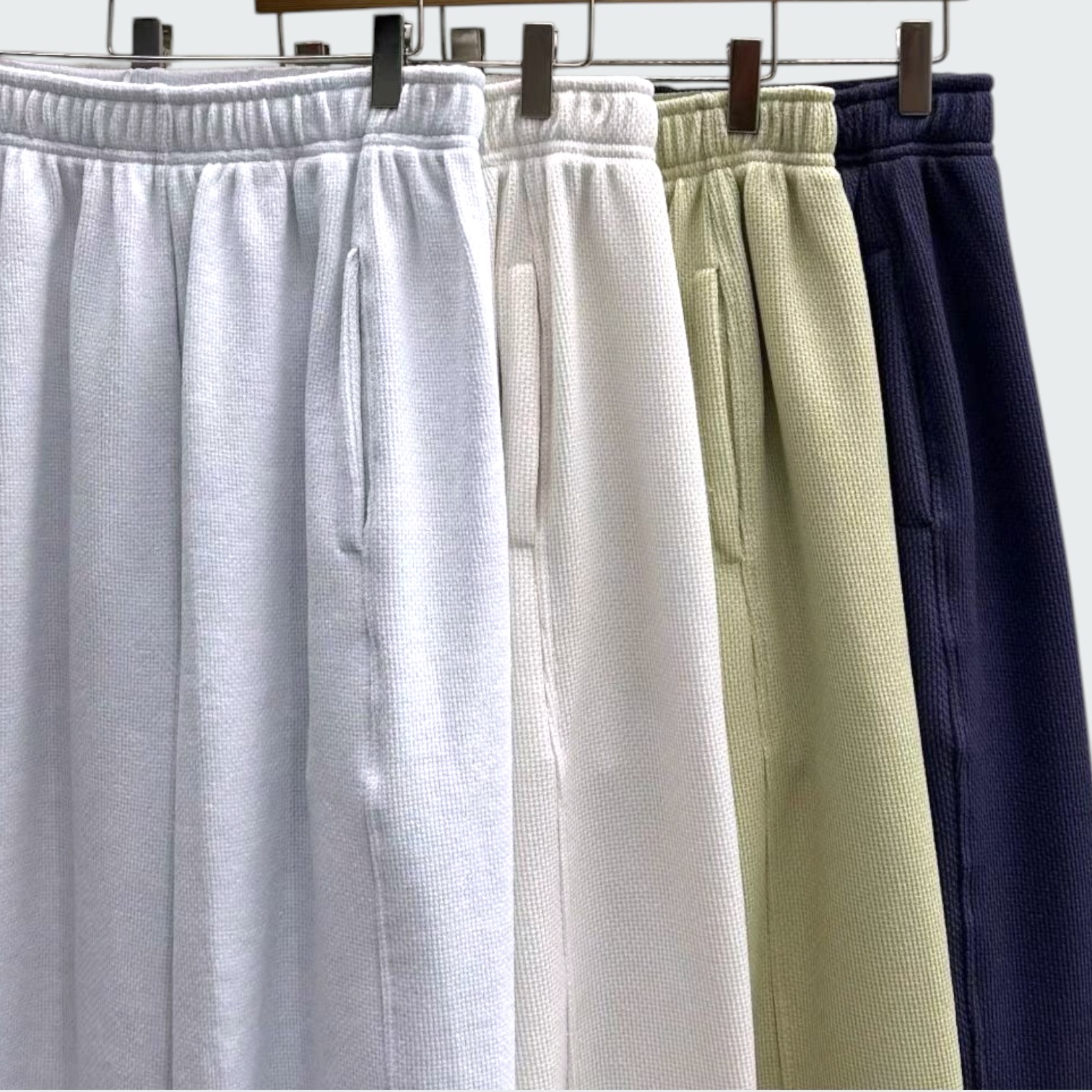 221055 暗格紋索腳布褲