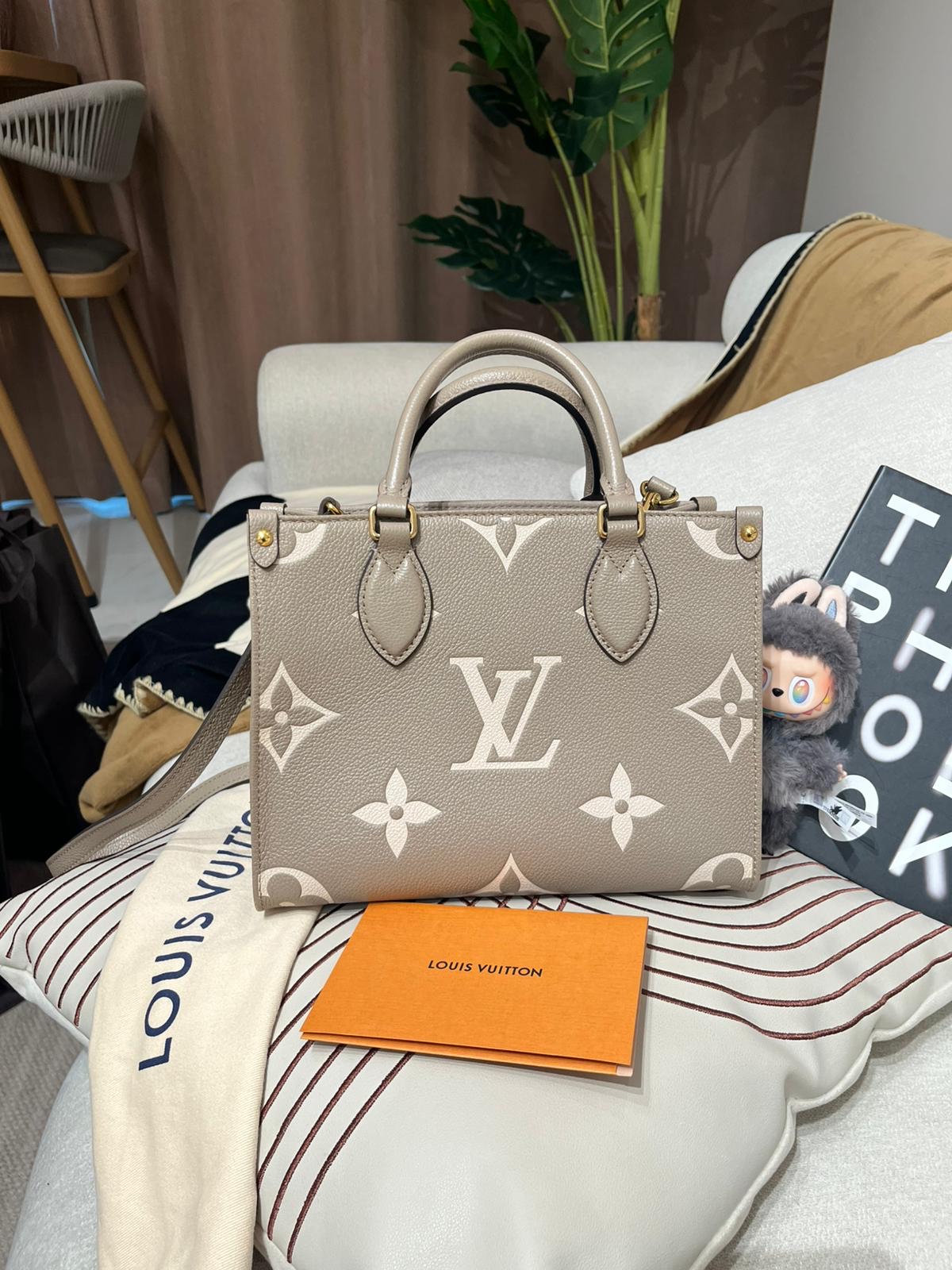 Lv OnTheGo pm M45779 Empreinte Calfskin 牛皮 100%Authentic, 98%New ✅NFC✅收據✅Dust bag✅Box