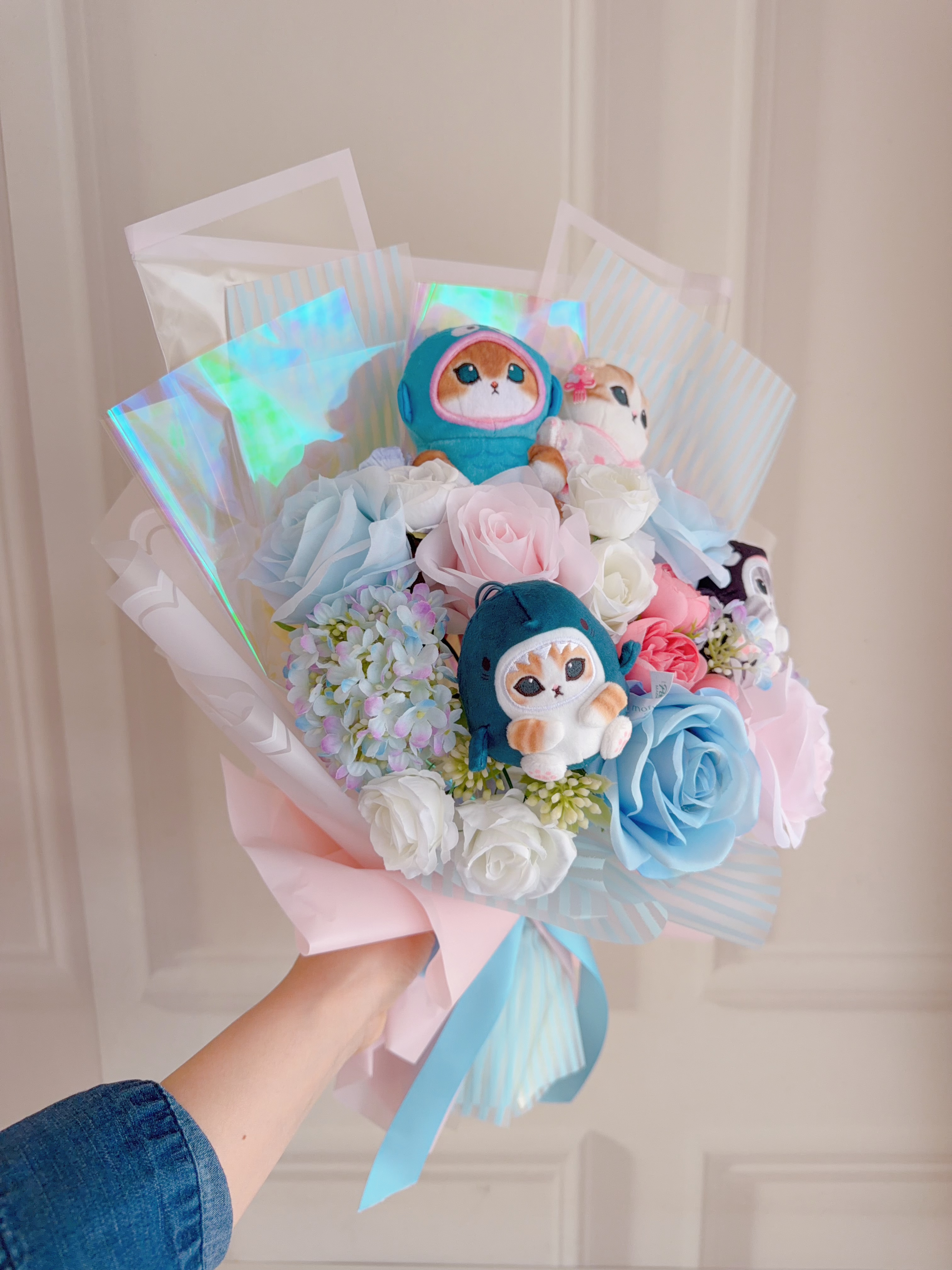 (現貨)mofusand貓貓公仔花束