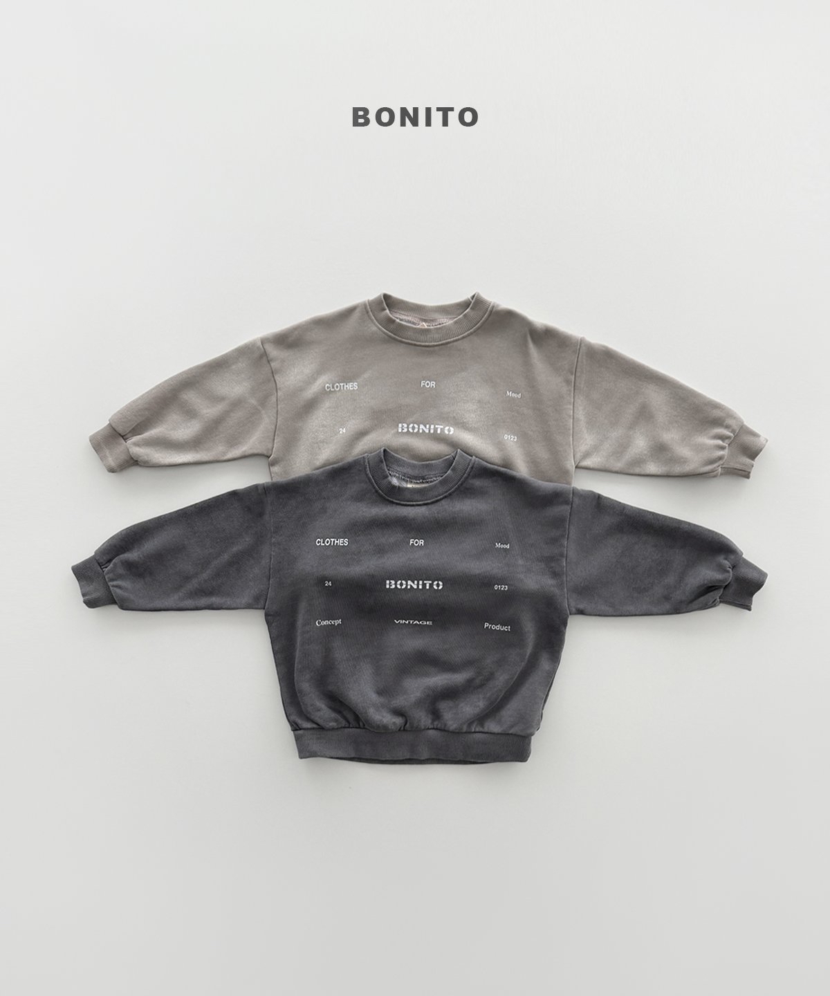 Bonito | Fog Pigment Sweatshirt (+Adult)