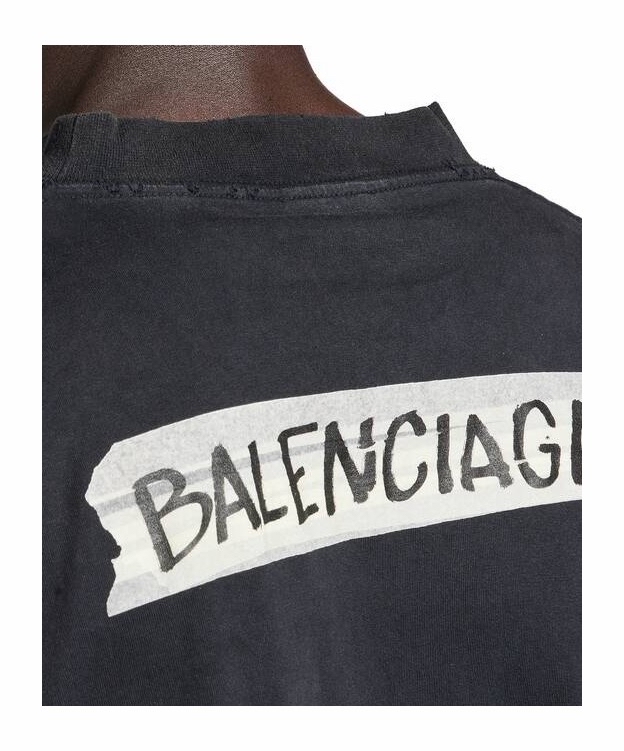 Balenciaga 男士 长袖T恤XS S M L XL XXL码模特身高190CM，穿着S码