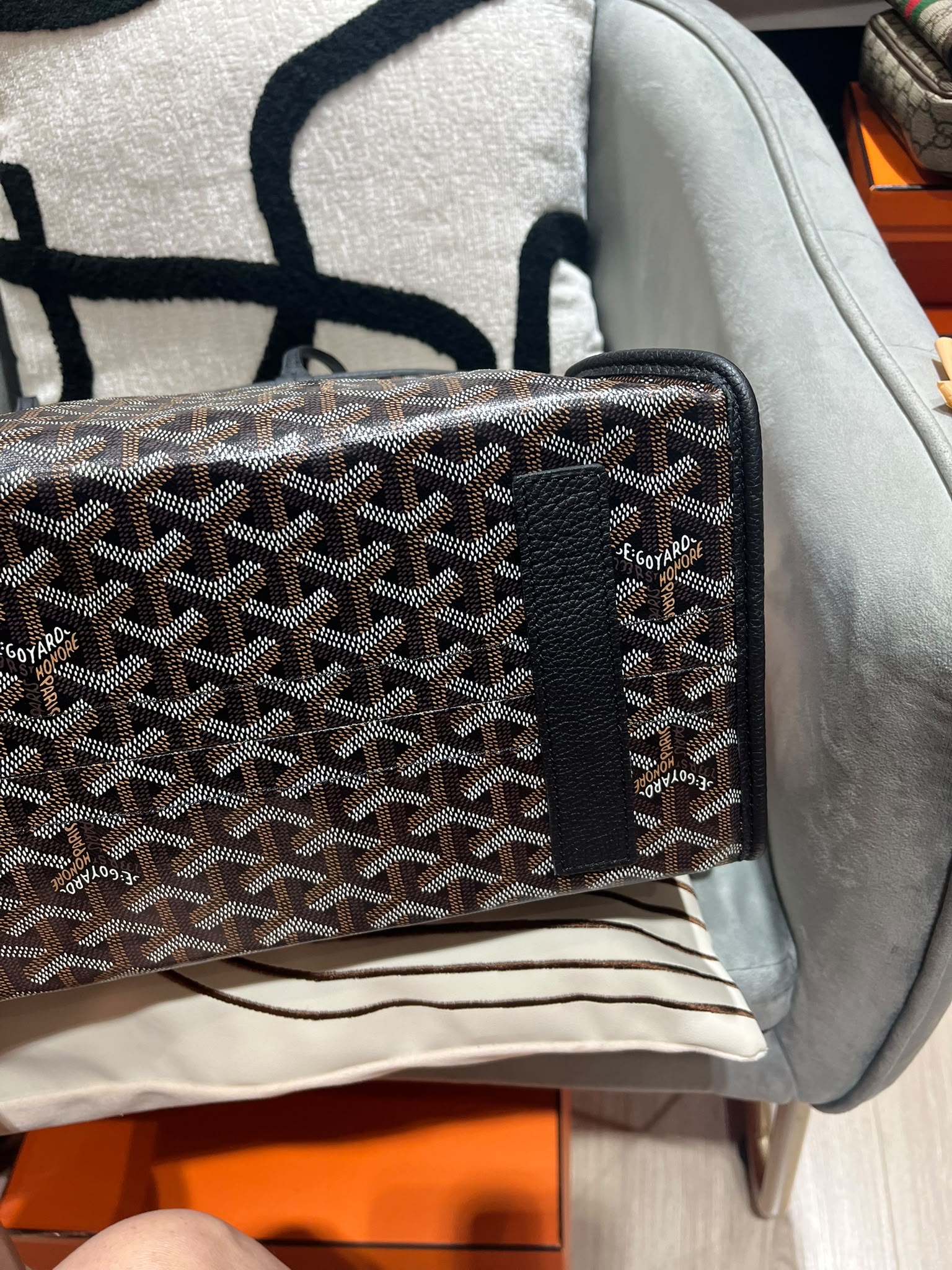 Goyard hardy pm tote bag noir 100%Authentic, 98%new  ✅收據✅pouch ✅塵袋 