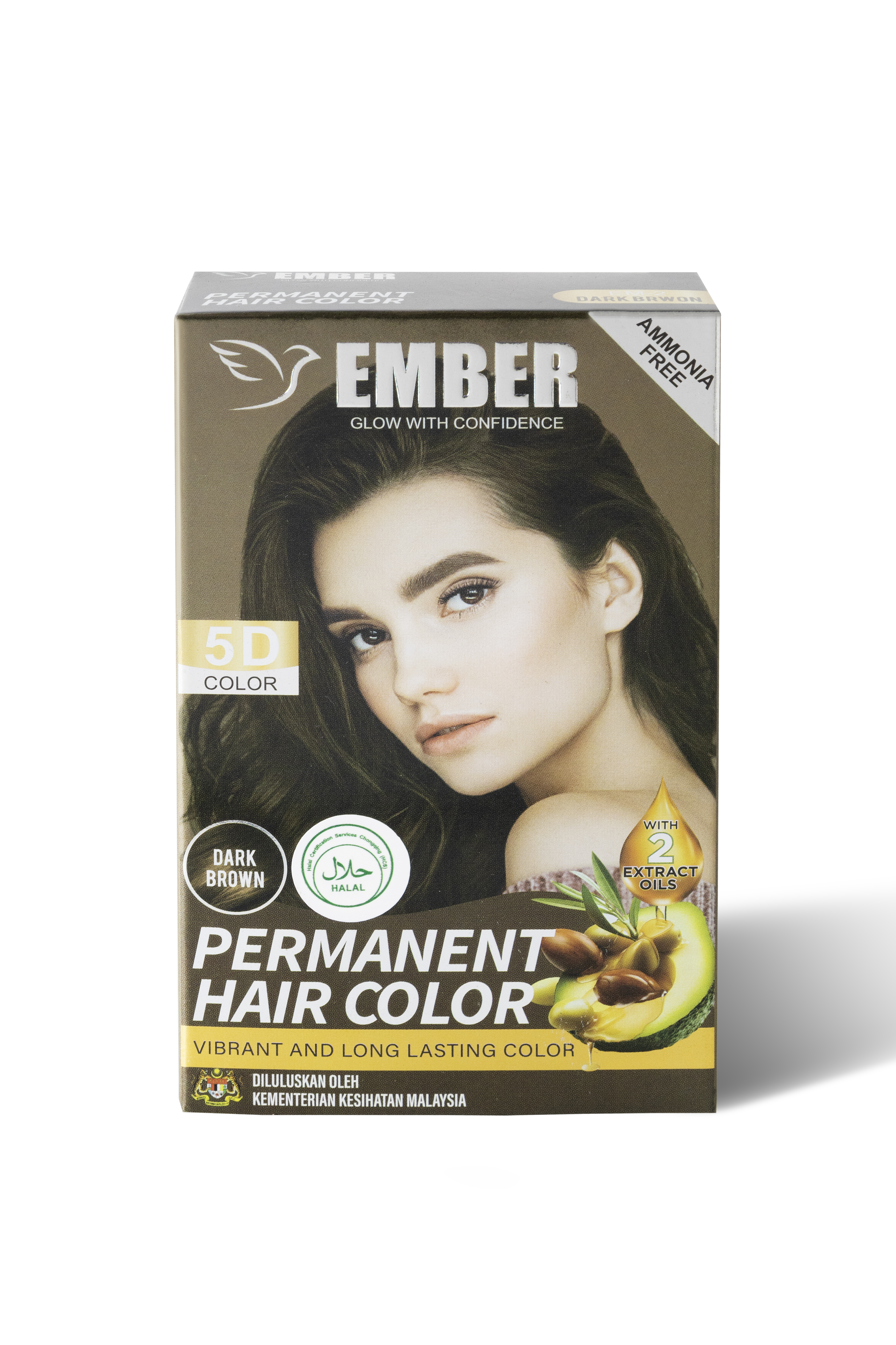 EMBER Permanent Hair Color 30ML / EM-2 / DARK BROWN