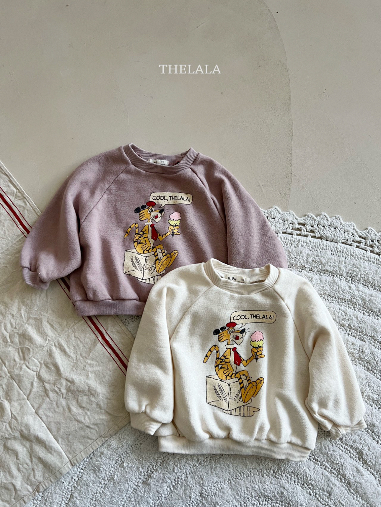 🌸預訂 韓國直送🌸🇰🇷THELALA兩色親子款老虎印花衛衣