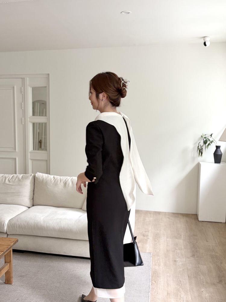 Therese Scarf Dress (Black)